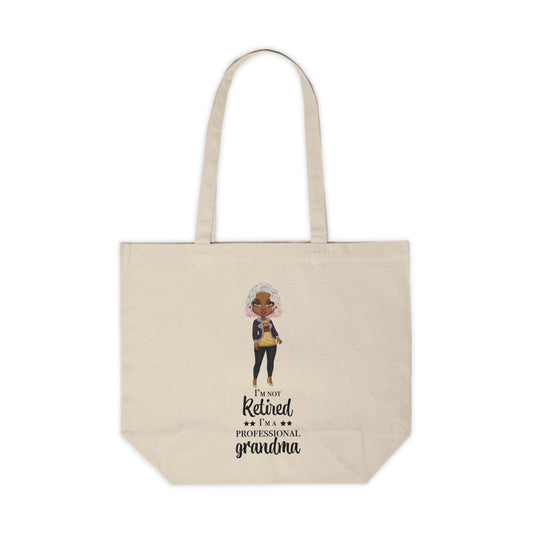 Personalized Retired Grandma Canvas Tote