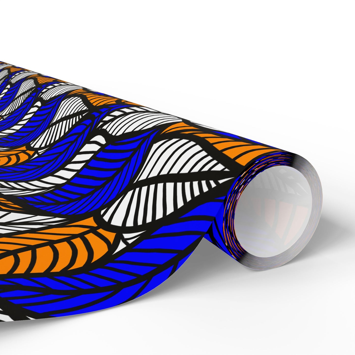 Blue Leaf Ankara Wrapping Papers | African Wrapping Paper | Afrocentric Wrapping Paper