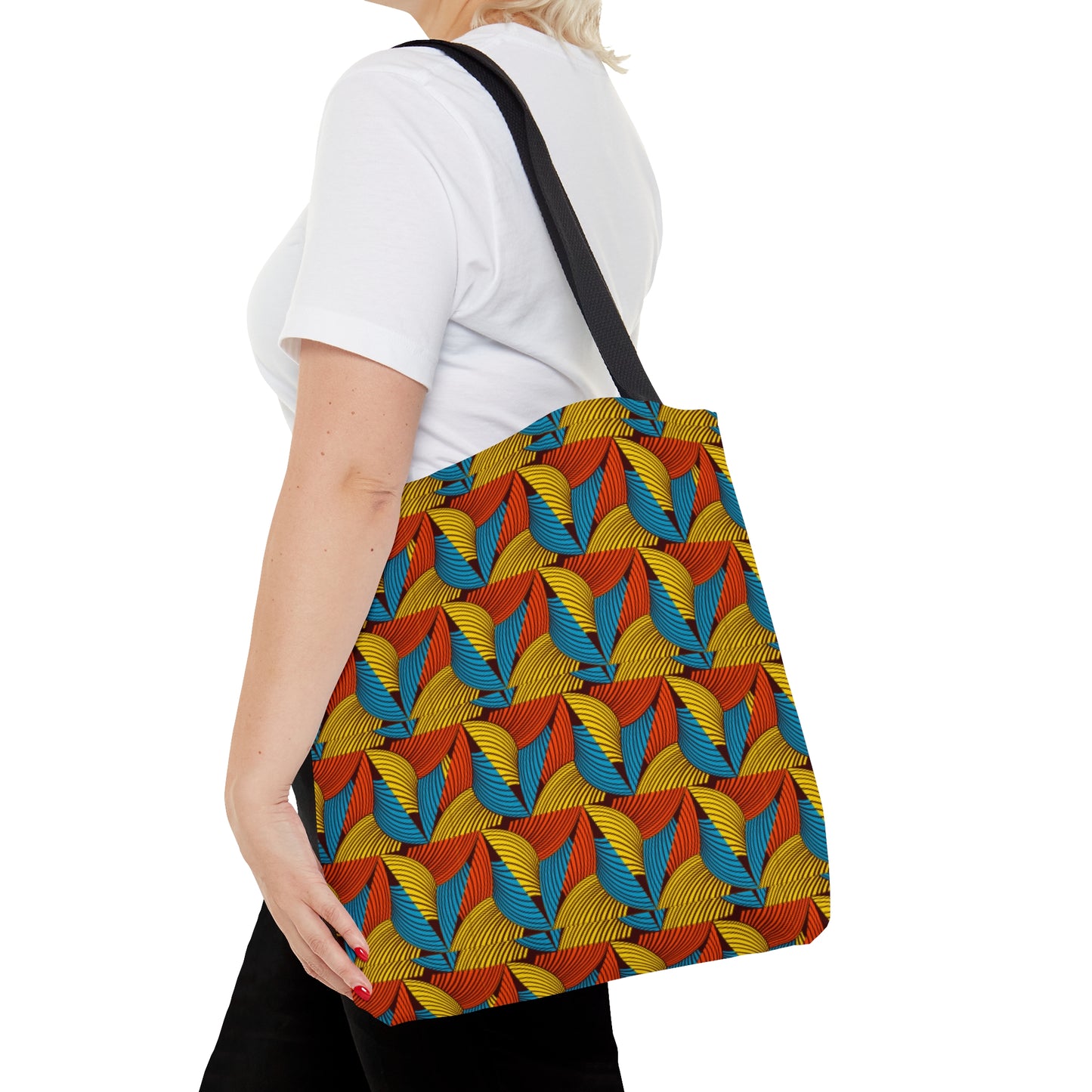 Orange Ankara Tote Bag