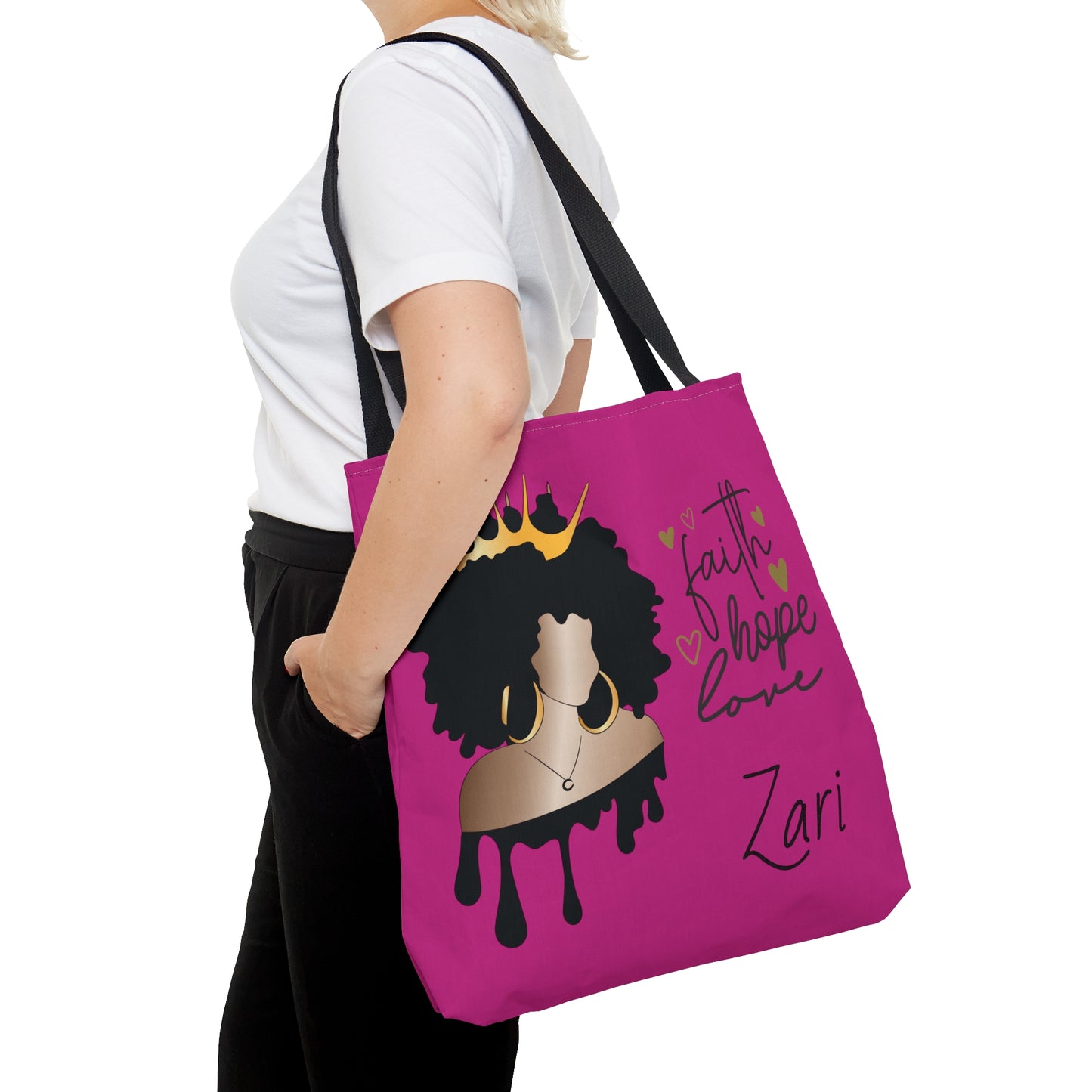 Personalized Faith...Hope...Love Tote Bag