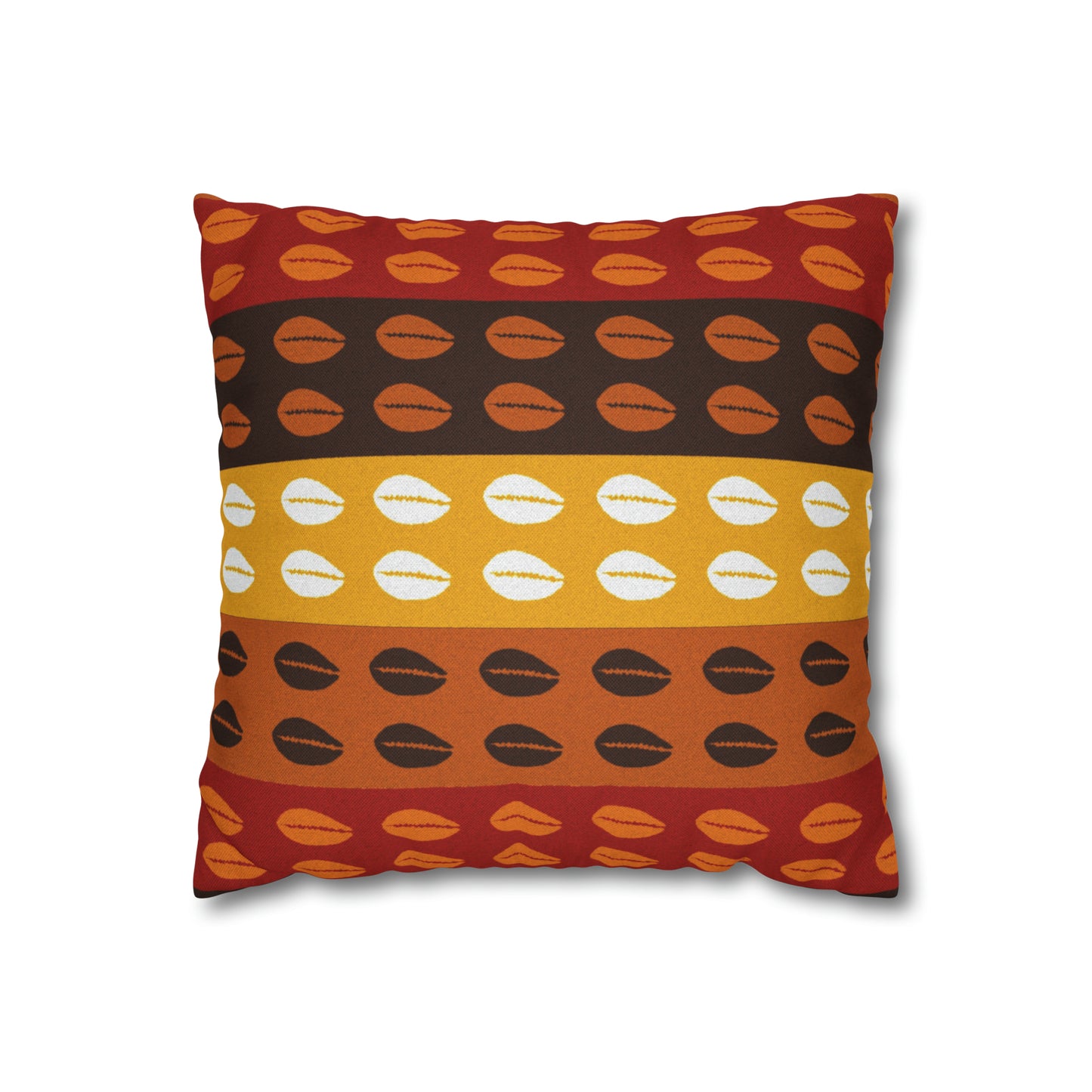 Colorful Cowrie Shell Square Pillow Case | Afrocentric Pillow Case