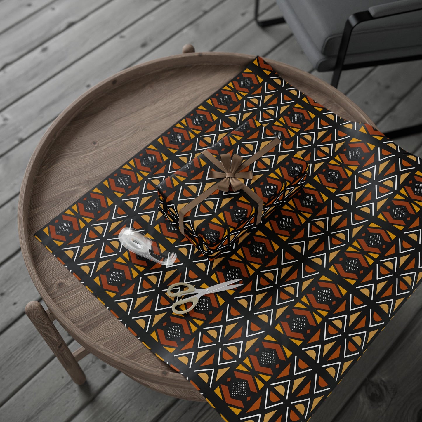 Mudcloth Inspired Wrapping Papers | African Wrapping Paper | Afrocentric Wrapping Paper | Mudcloth Craft Papers