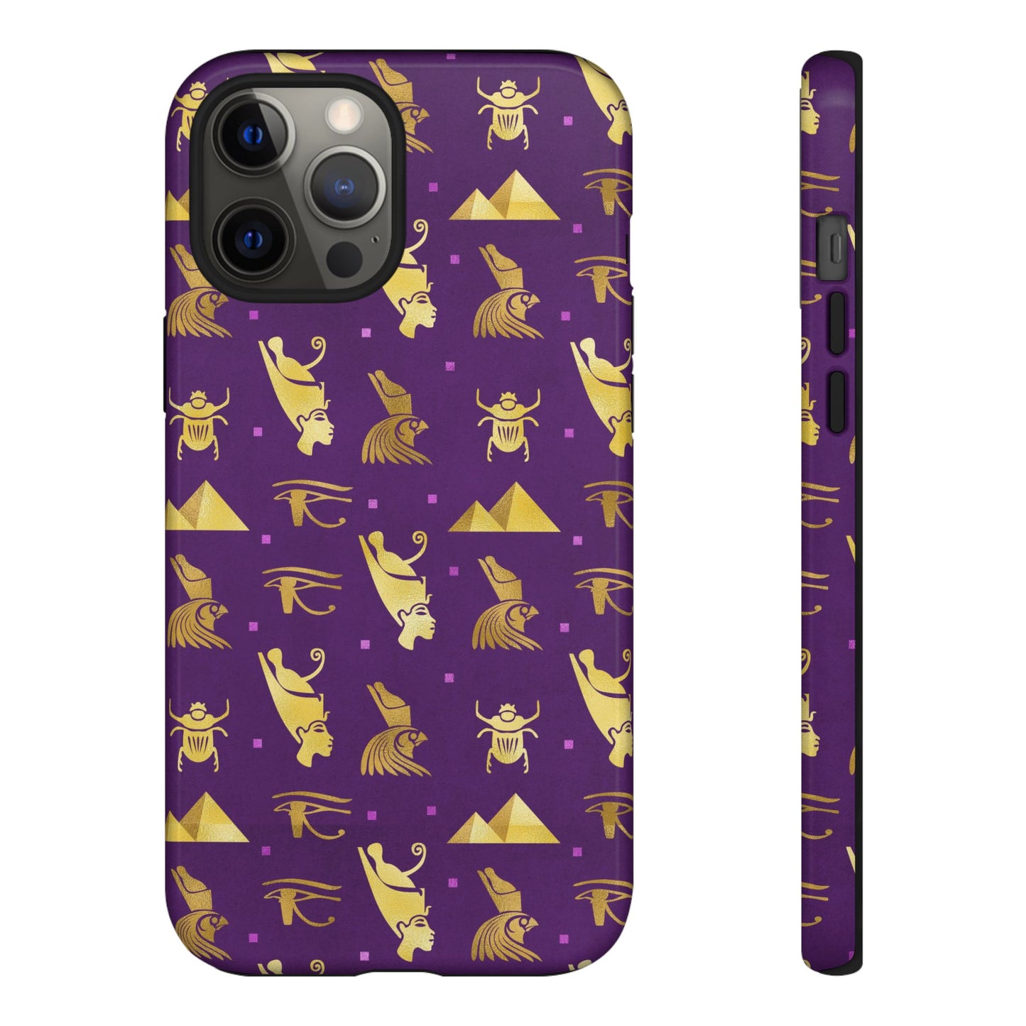 Purple and Gold Egyptian iPhone Tough Cases | Egyptian iPhone Case | Afrocentric iPhone Case