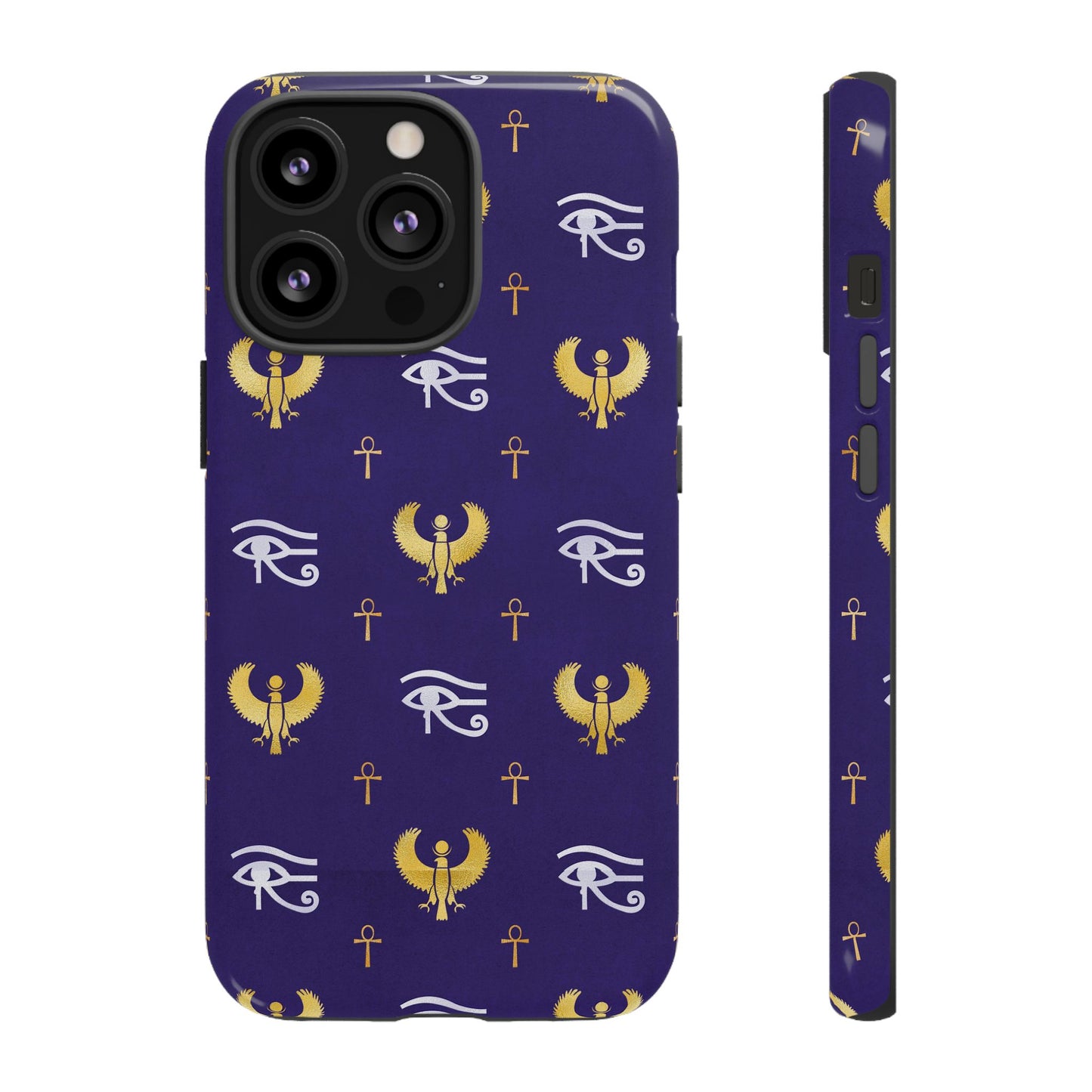 Blue Gold Egyptian iPhone Tough Cases | Egyptian iPhone Case | Afrocentric iPhone Case