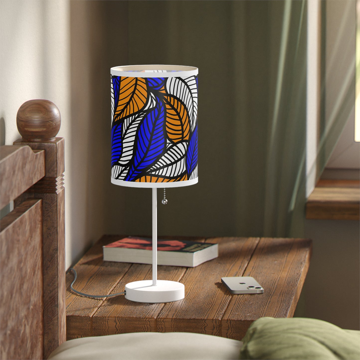 Blue Ankara Lamp on a Stand, US|CA plug