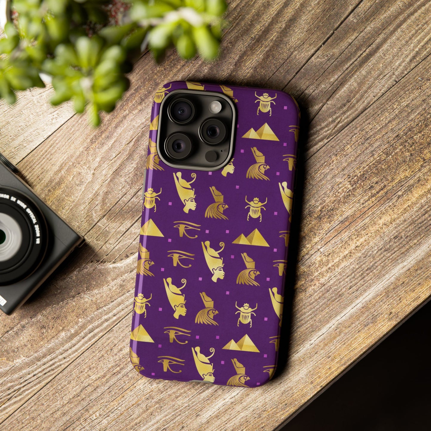 Purple and Gold Egyptian iPhone Tough Cases | Egyptian iPhone Case | Afrocentric iPhone Case