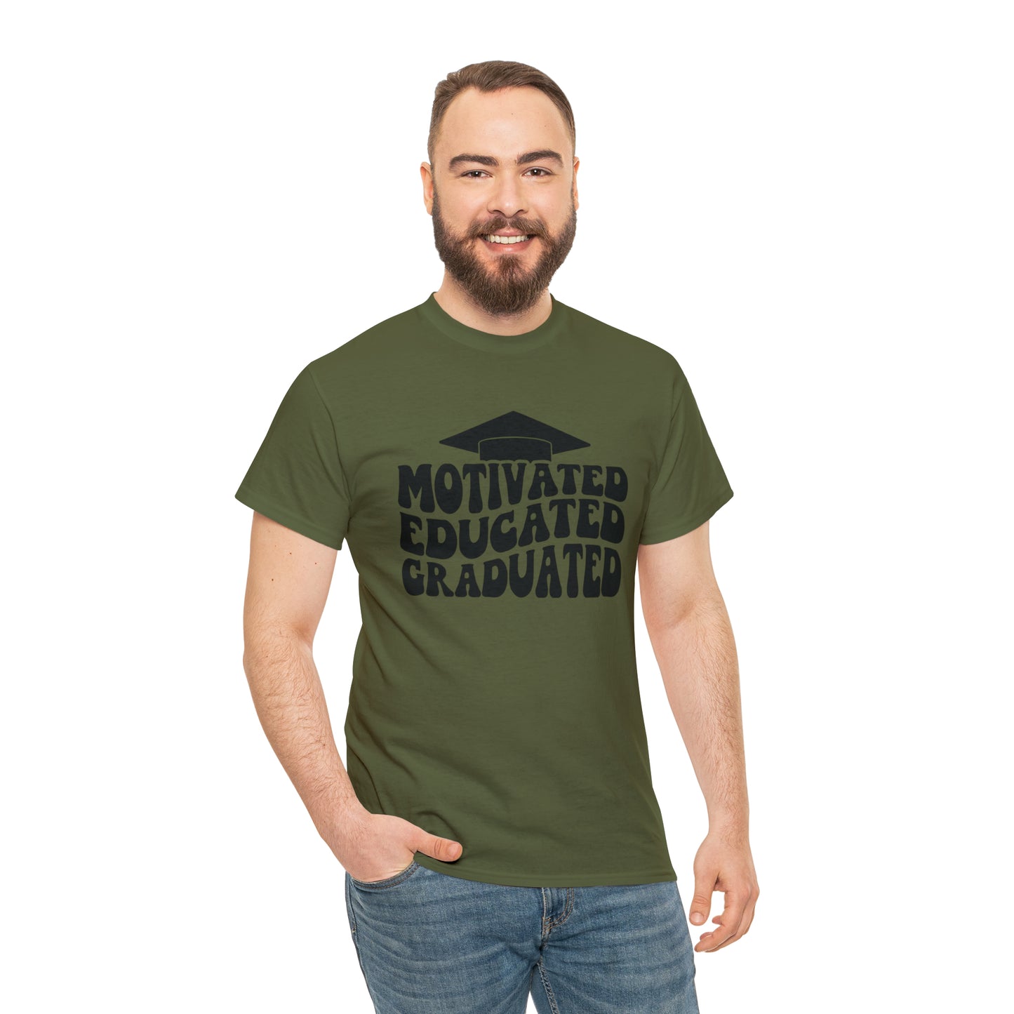 Motivated..Educated..Graduated Cotton Tee