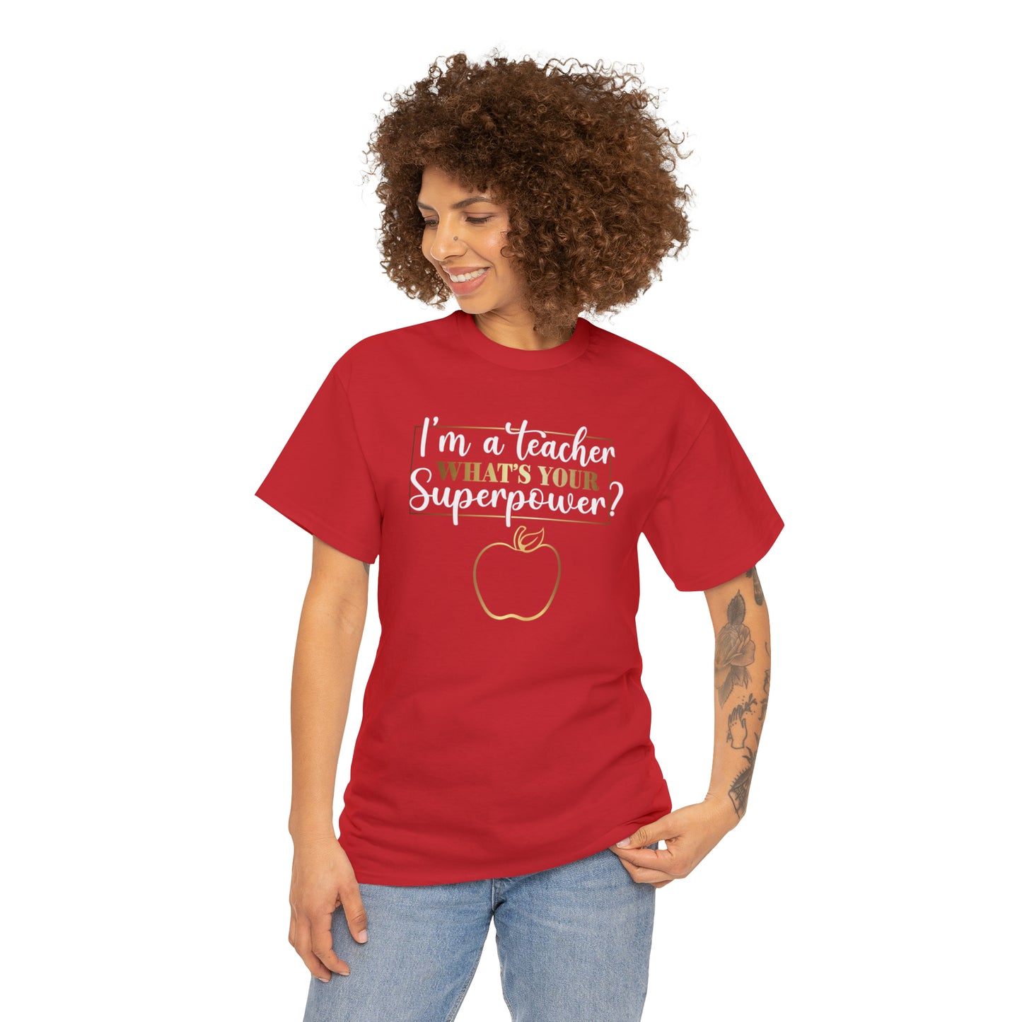Teacher Super Power Unisex Heavy Cotton Tee