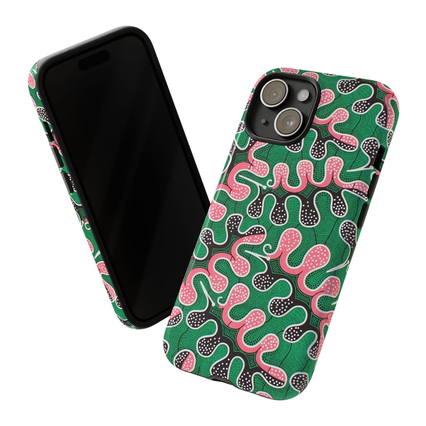 Green Pink iPhone Tough Cases | Ankara iPhone Case | Afrocentric iPhone Case