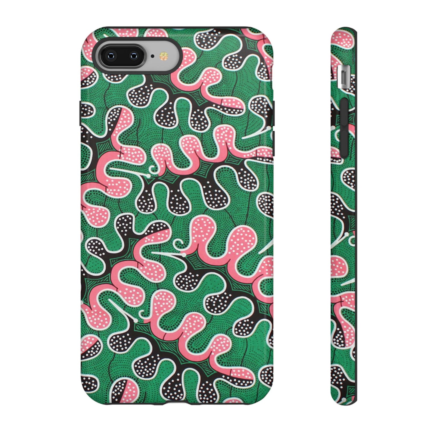 Green Pink iPhone Tough Cases | Ankara iPhone Case | Afrocentric iPhone Case