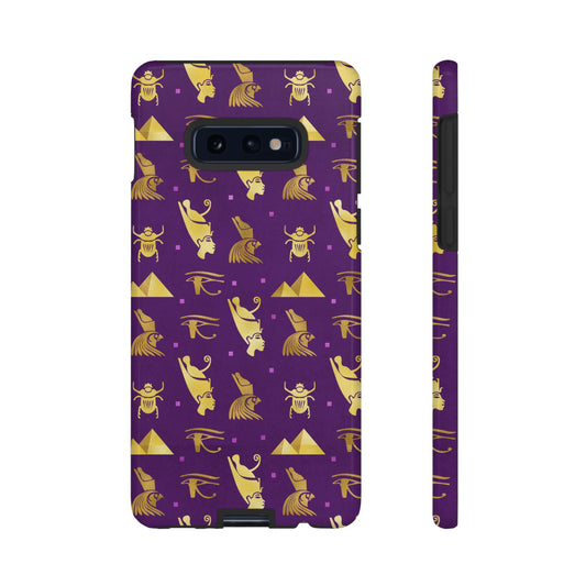 Purple and Gold Egyptian Samsung Tough Cases | African Samsung Case | Afrocentric Samsung Case | Egyptian Samsung Case