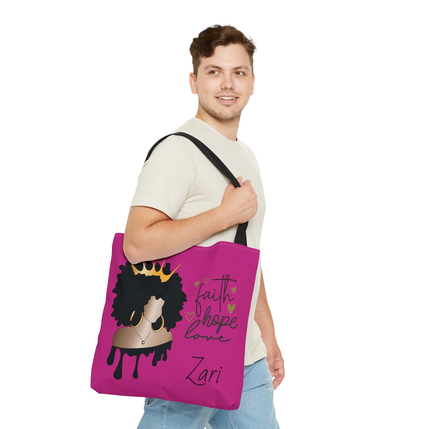 Personalized Faith...Hope...Love Tote Bag