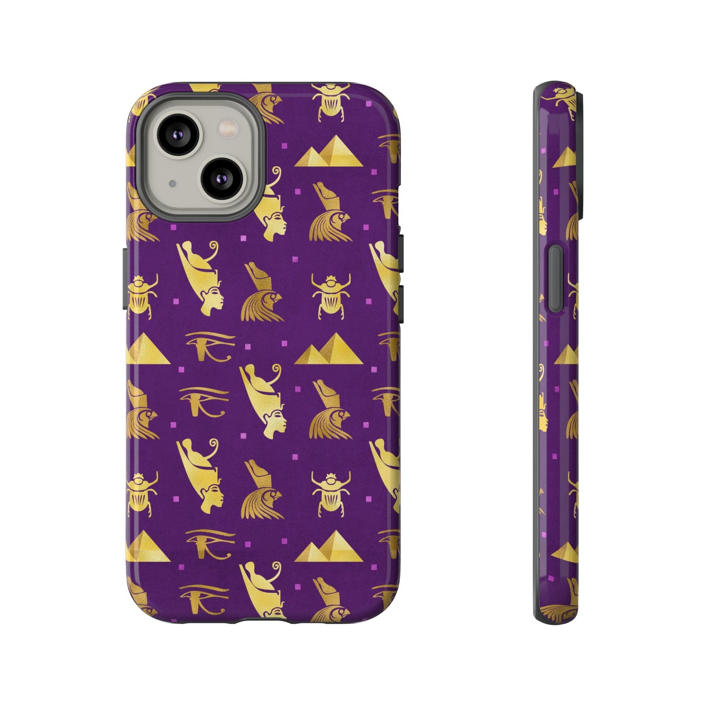Purple and Gold Egyptian iPhone Tough Cases | Egyptian iPhone Case | Afrocentric iPhone Case