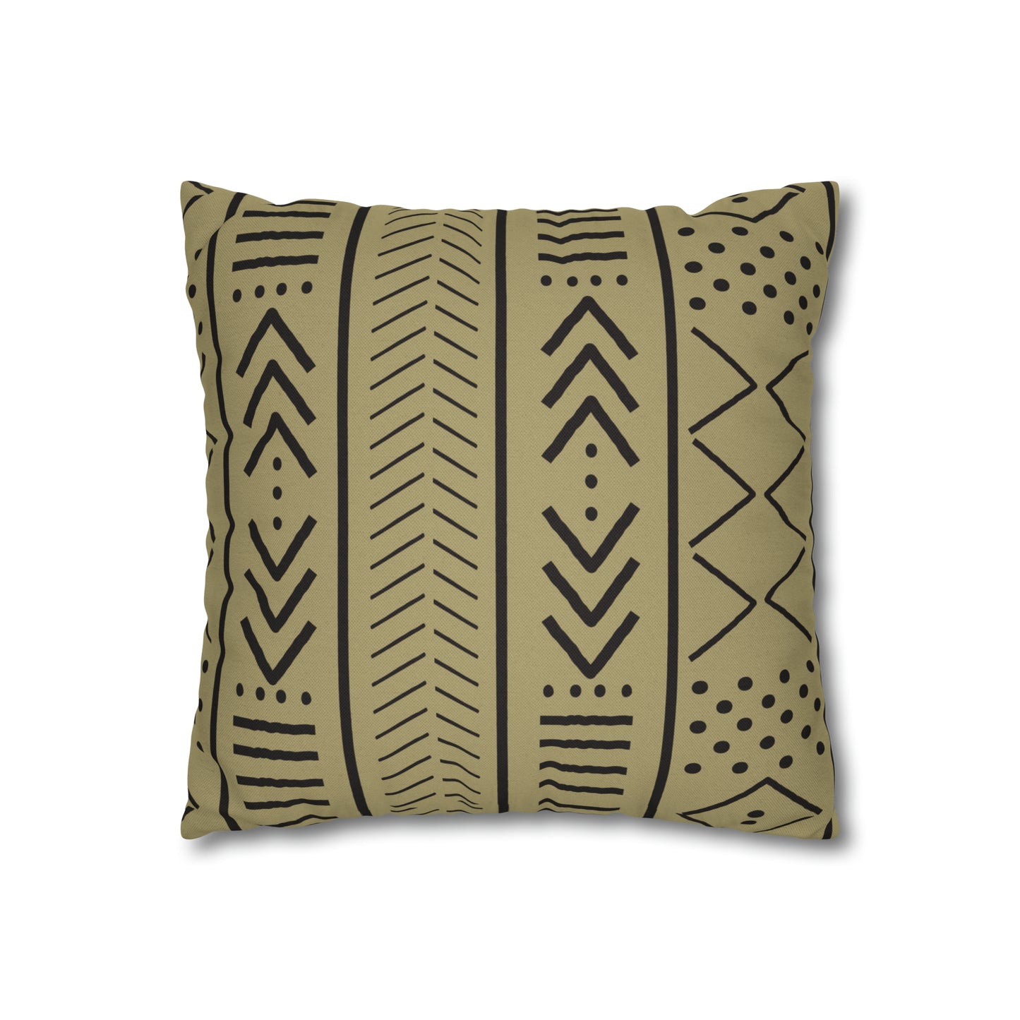 Biege Mudcloth Inspired Square Pillow Case | Afrocentric Pillow Case