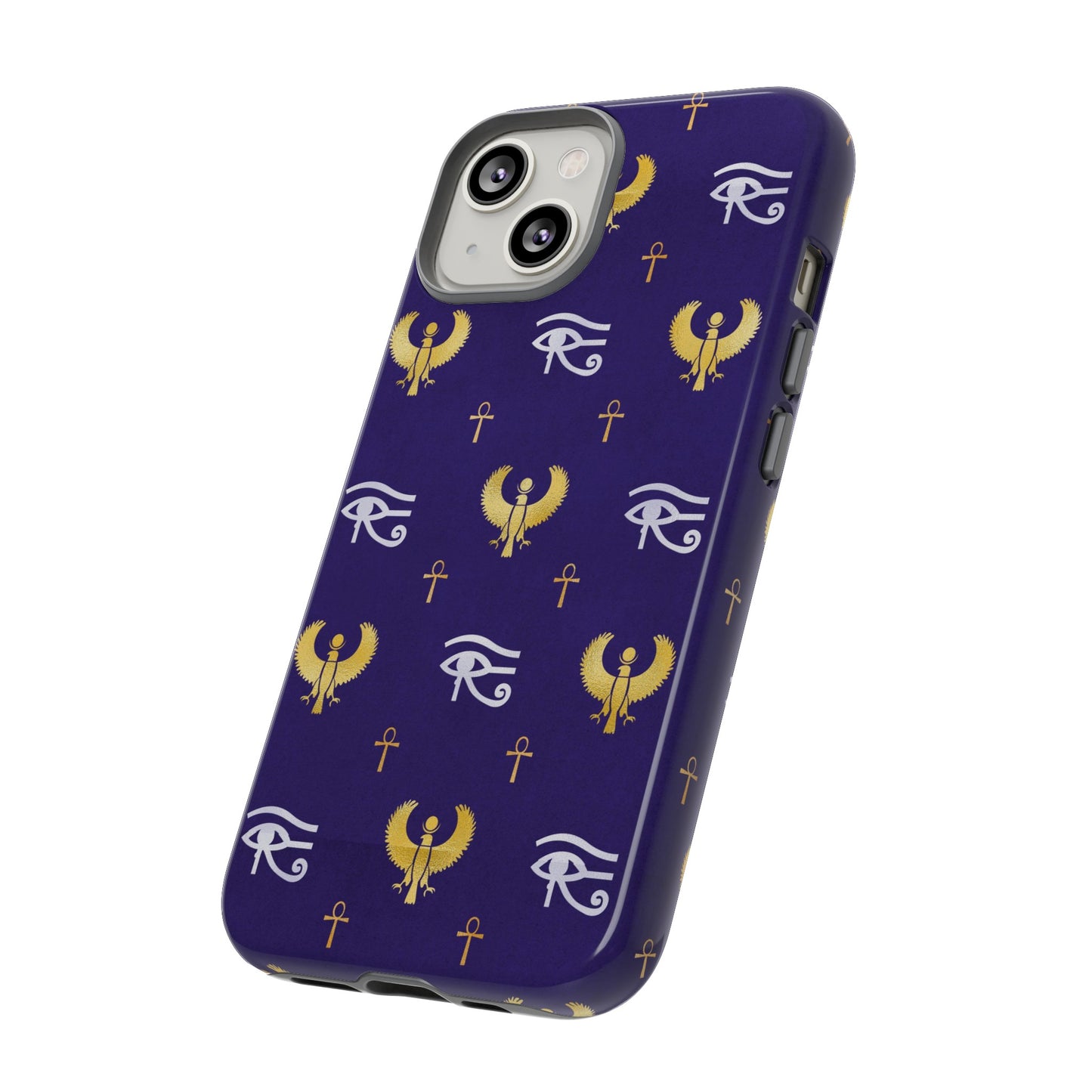 Blue Gold Egyptian iPhone Tough Cases | Egyptian iPhone Case | Afrocentric iPhone Case