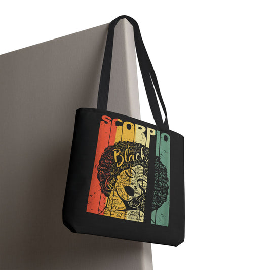 Scorpio Melanin Tote Bag | Afrocentric Tote Bag