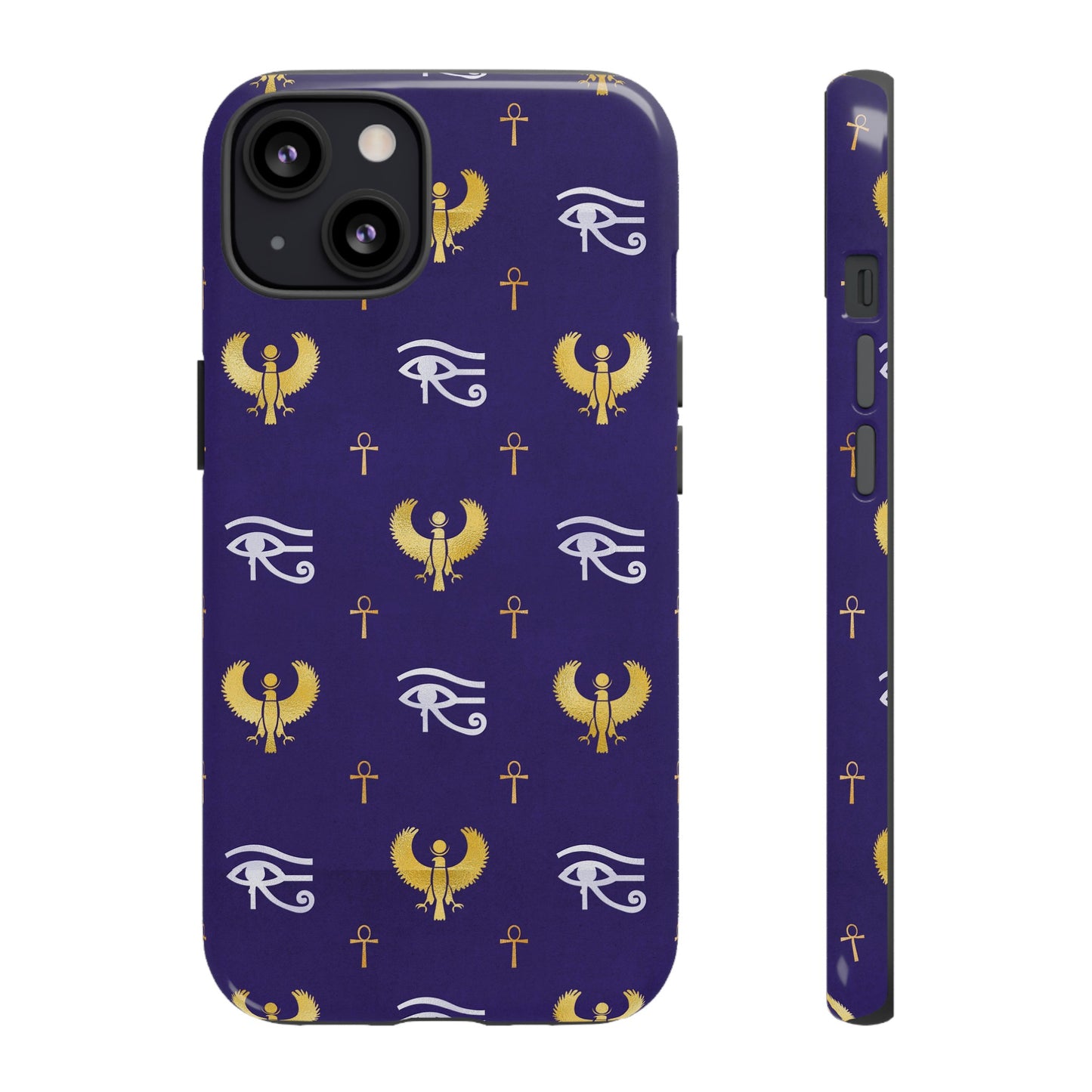 Blue Gold Egyptian iPhone Tough Cases | Egyptian iPhone Case | Afrocentric iPhone Case