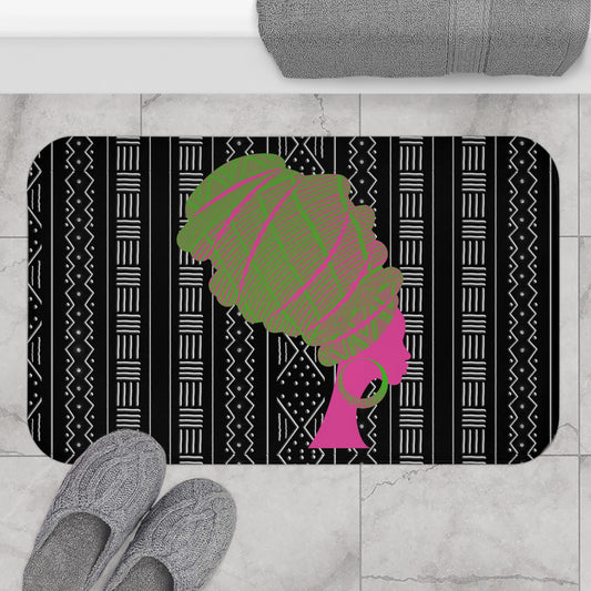 Pink/Green Queen Bath Mat