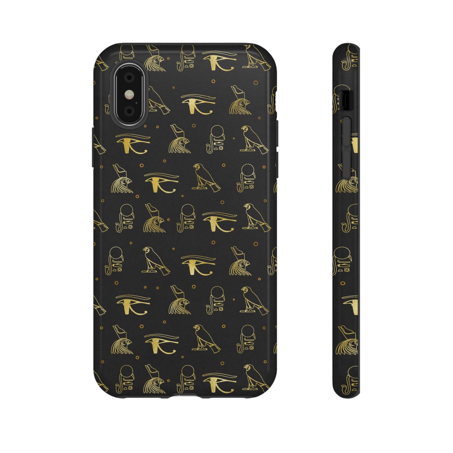 Black Gold Egyptian iPhone Tough Cases | Egyptian iPhone Case | Afrocentric iPhone Case