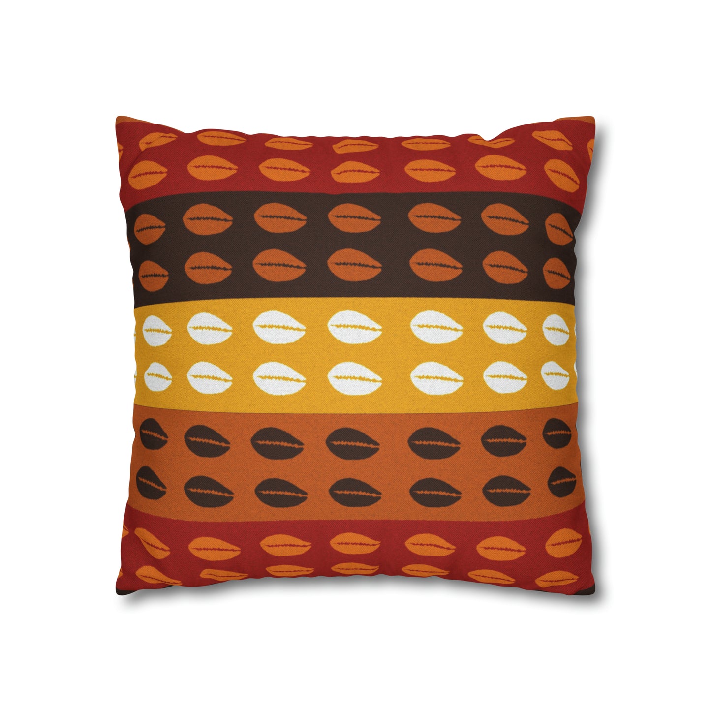 Colorful Cowrie Shell Square Pillow Case | Afrocentric Pillow Case