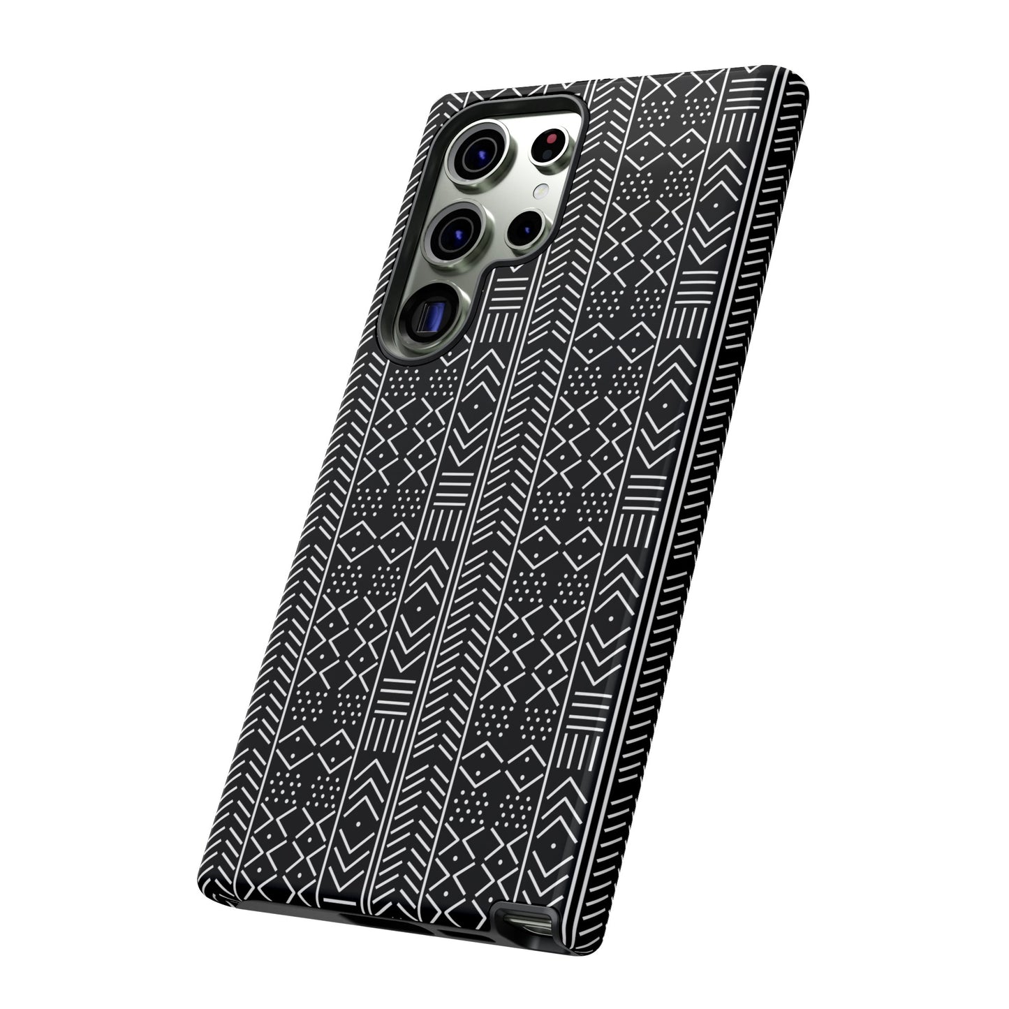 Black & White Mudcloth Samsung Tough Cases | African Samsung Case | Afrocentric Samsung Case