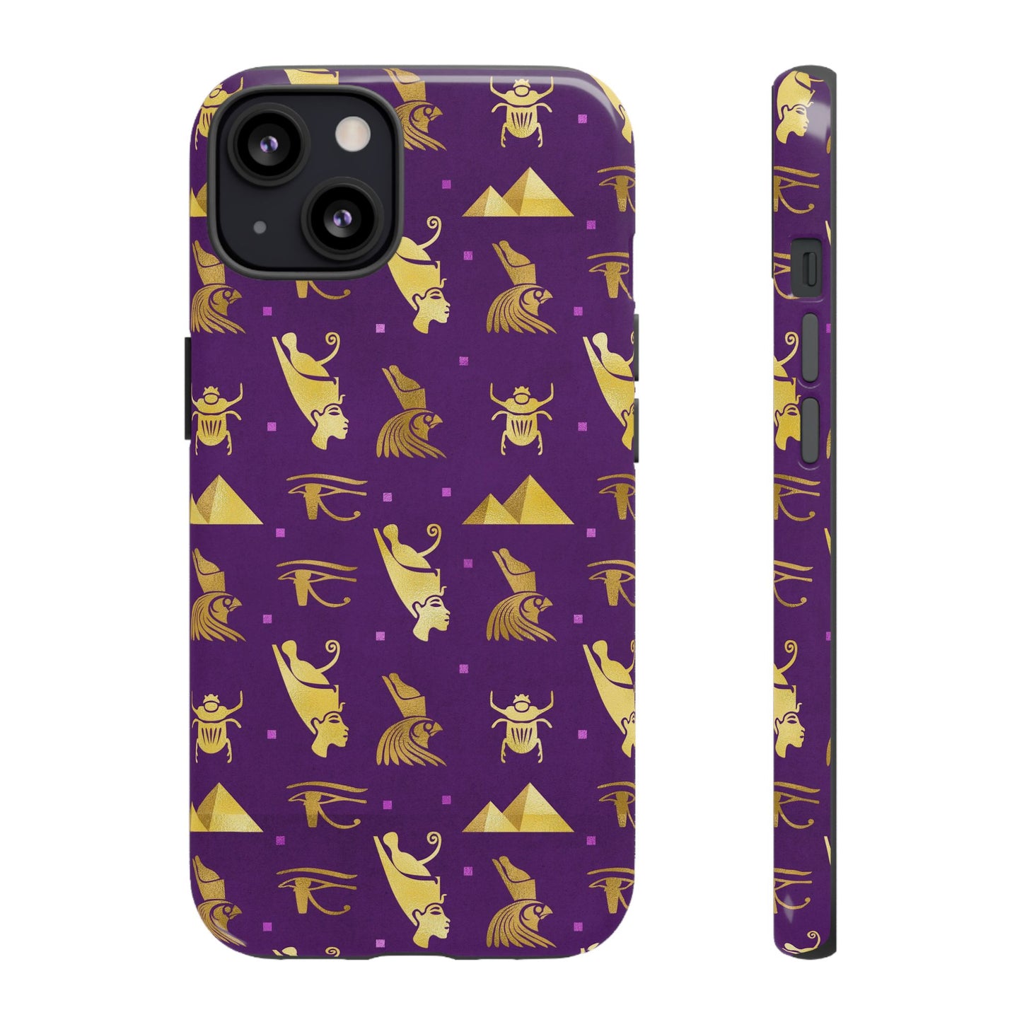 Purple and Gold Egyptian iPhone Tough Cases | Egyptian iPhone Case | Afrocentric iPhone Case
