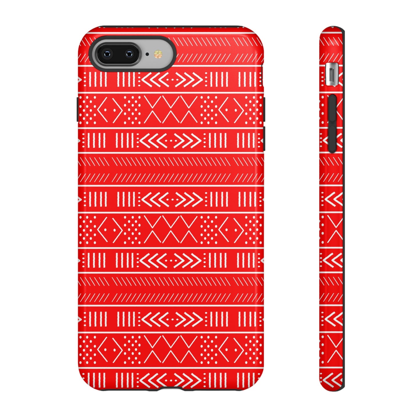 Red and White iPhone Tough Cases | Mudcloth iPhone Case | Afrocentric iPhone Case