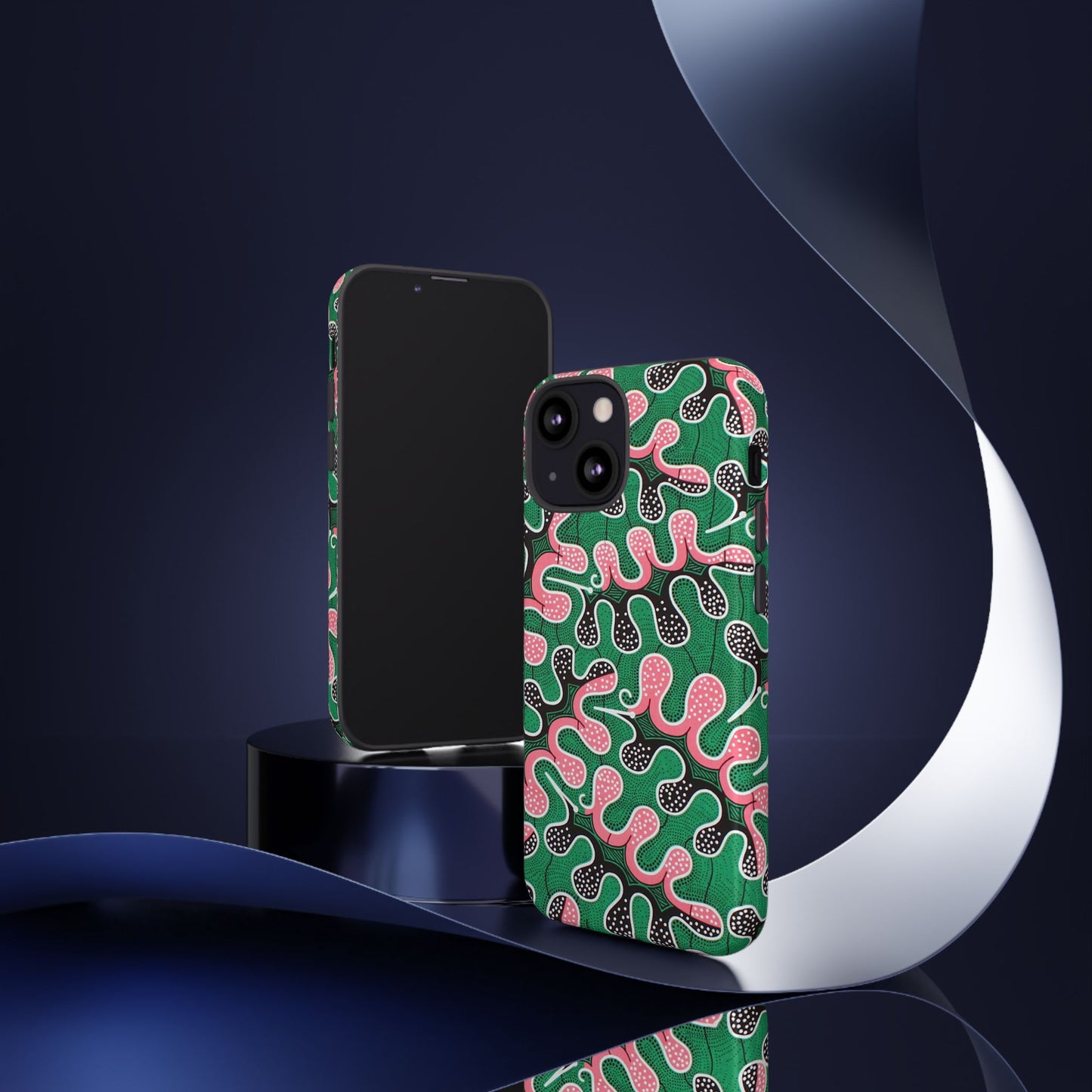 Green Pink iPhone Tough Cases | Ankara iPhone Case | Afrocentric iPhone Case
