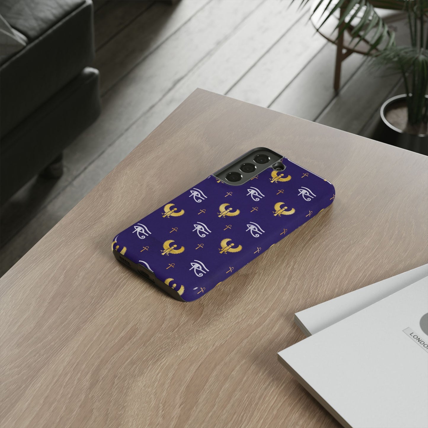 Blue Gold Egyptian Samsung Tough Cases | African Samsung Case | Afrocentric Samsung Case | Egyptian Samsung Case