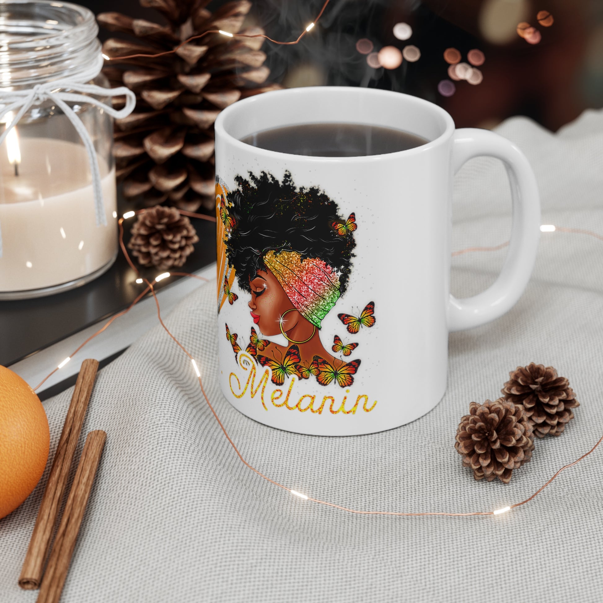 Peace, Love, Melanin Mug, 11oz