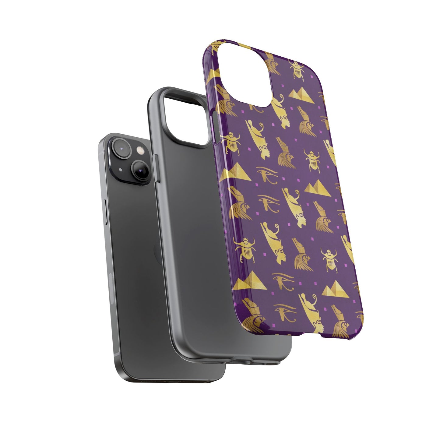 Purple and Gold Egyptian iPhone Tough Cases | Egyptian iPhone Case | Afrocentric iPhone Case