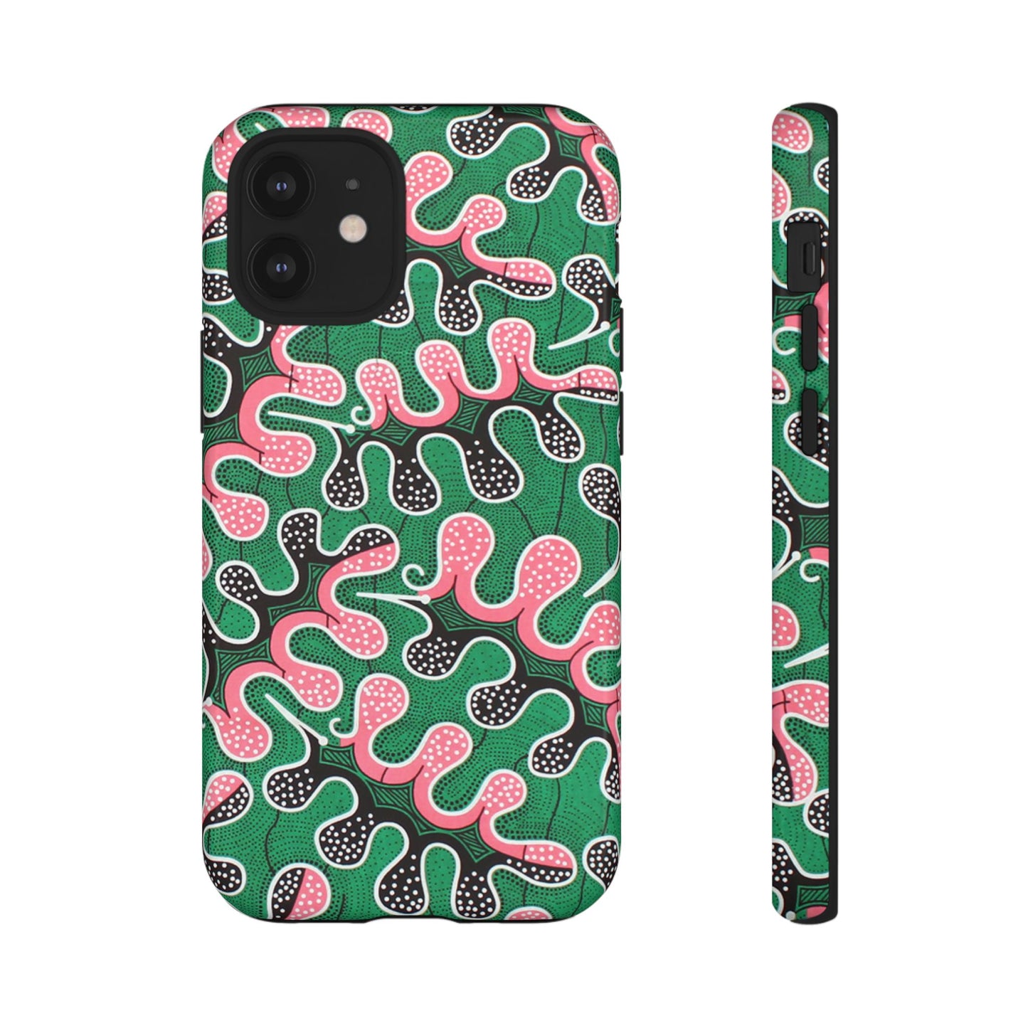 Green Pink iPhone Tough Cases | Ankara iPhone Case | Afrocentric iPhone Case