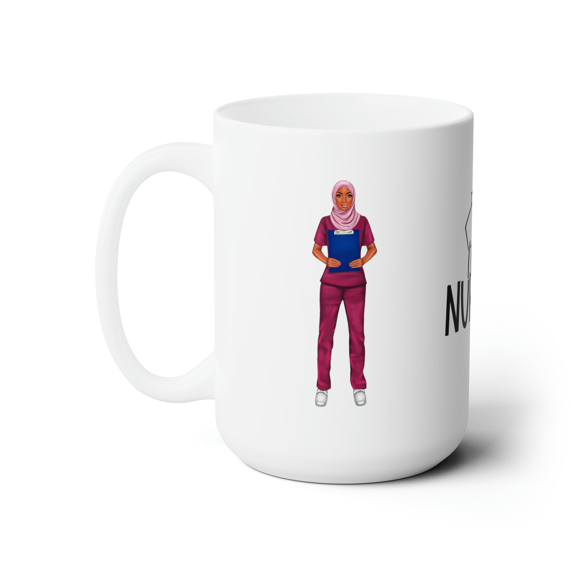 I Love Nursing Muslima Ceramic Mug 15oz