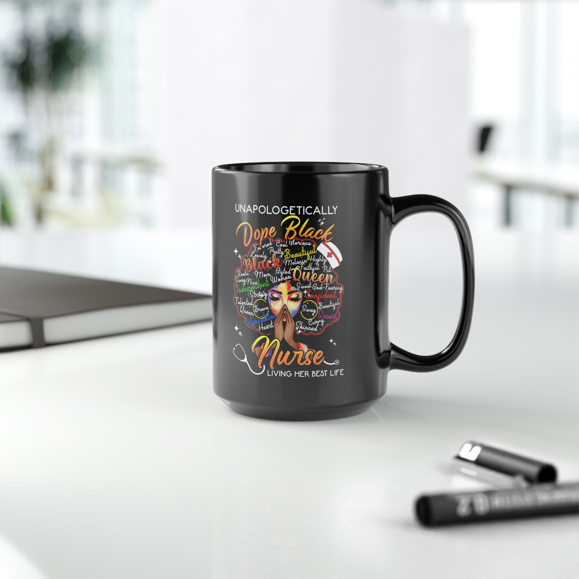 Dope Black Nurse Mug, 15oz