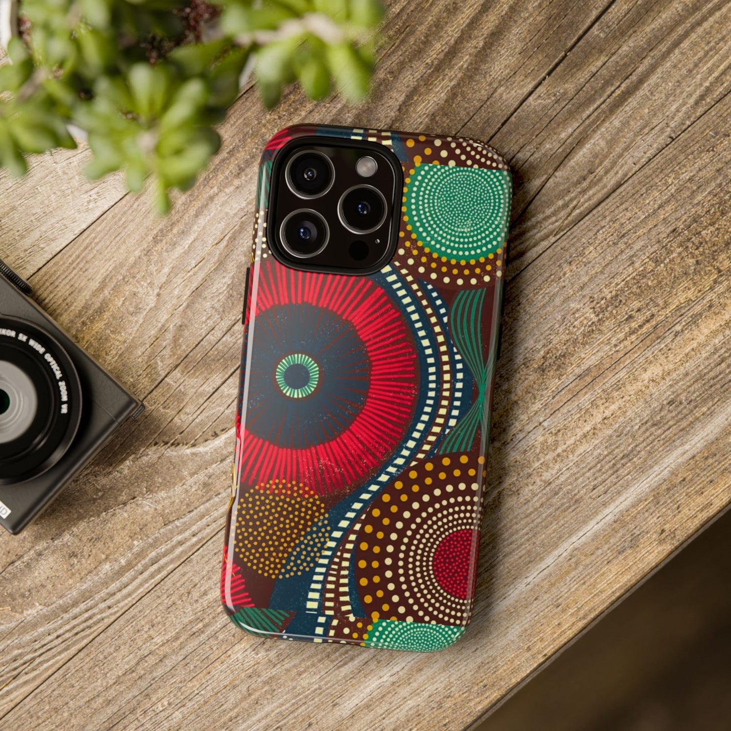 Ankara Pattern Phone Case, Stylish Mobile Cover, Unique Gift for Tech Lovers, Modern Design, Holiday Present