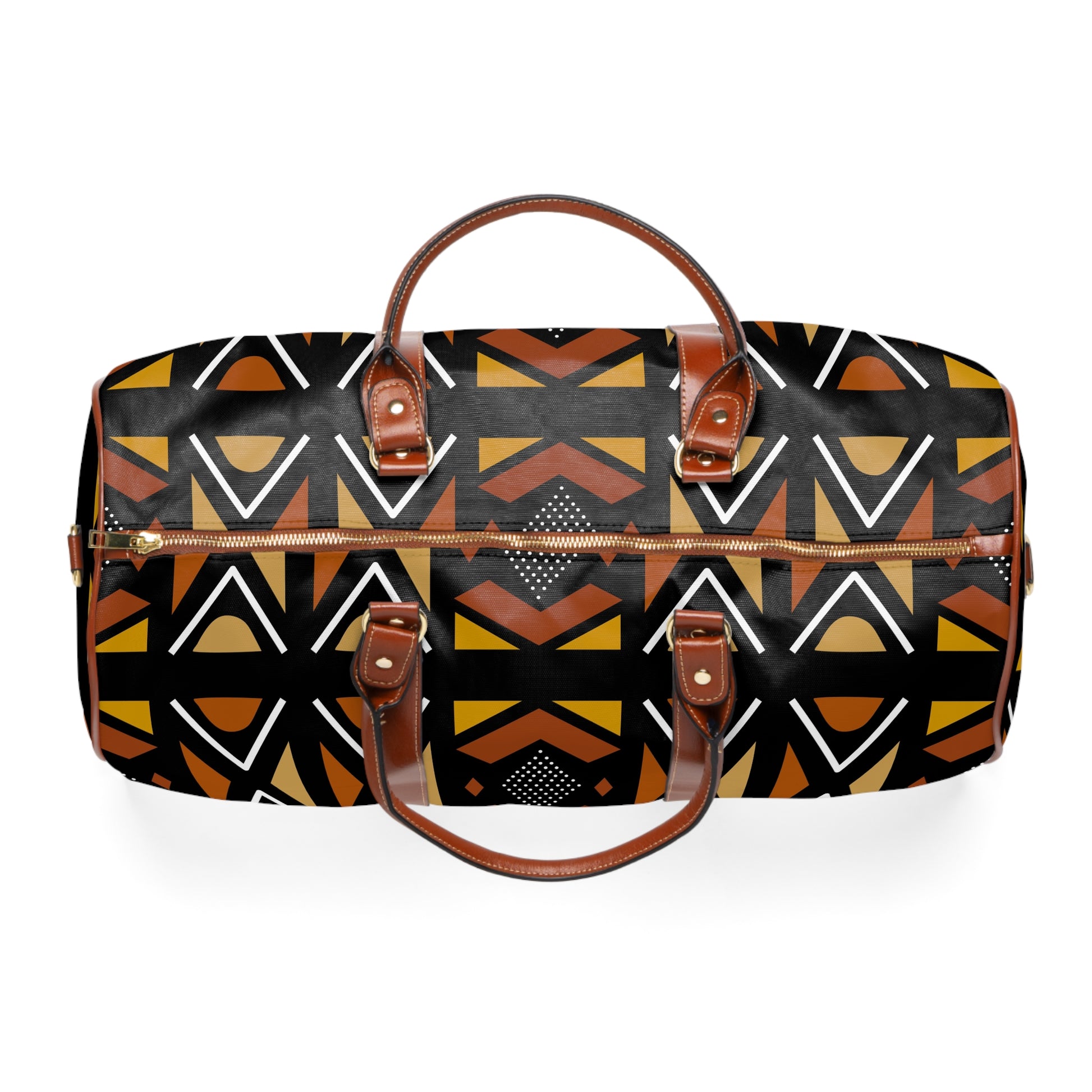Mudcloth Inspired Waterproof Travel Bag