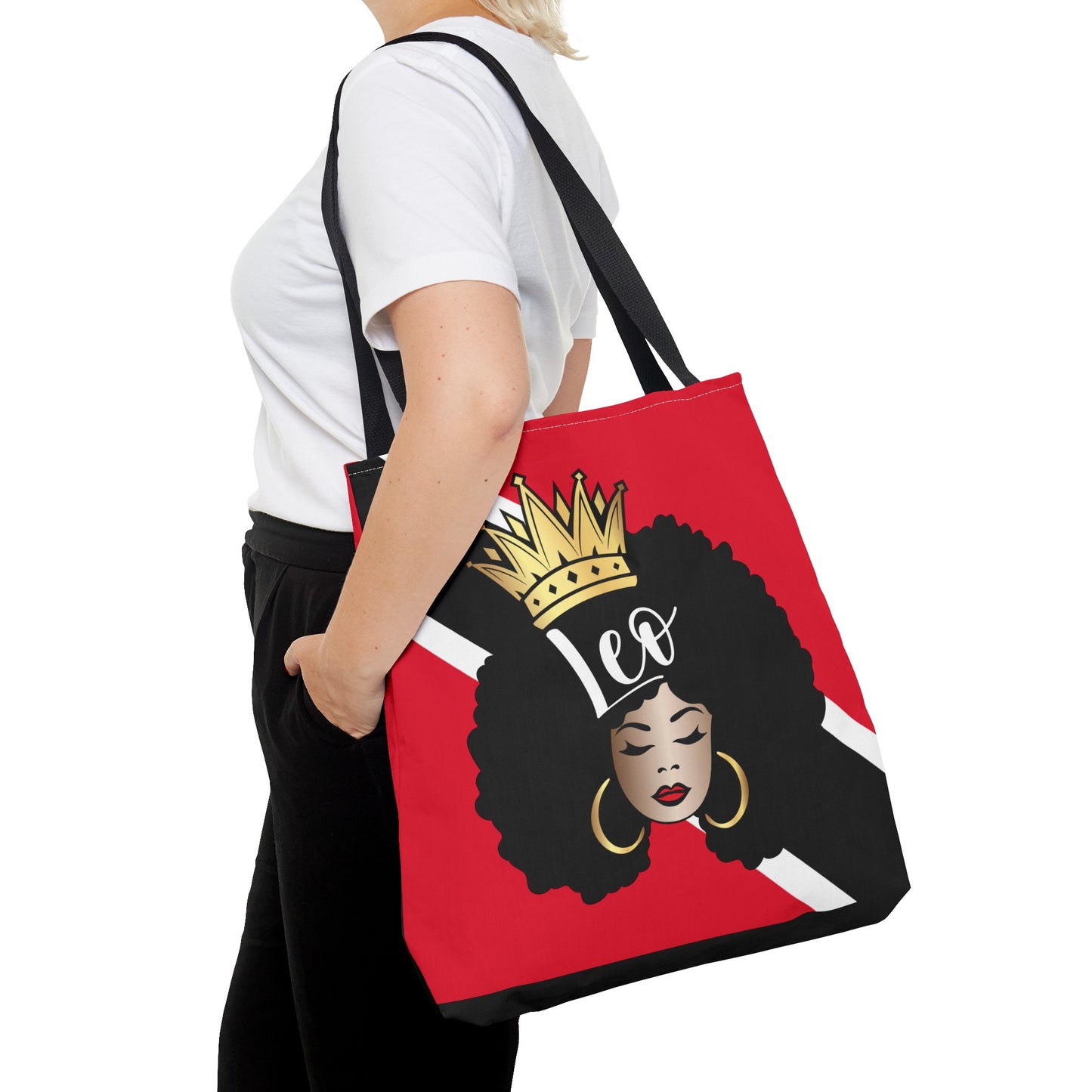 Trinidad Flag African American Woman Tote Bag | African Queen Bag | Black Girl Bag | Leo  Bag