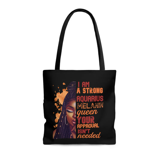Aquarius Melanin Tote Bag (Add Your Name!)