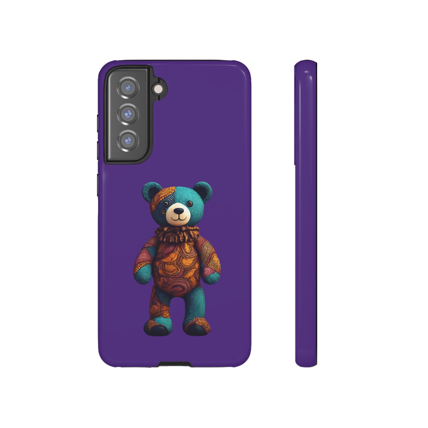 Purple and Blue Bear Samsung Tough Cases | African Samsung Case | Afrocentric Samsung Case