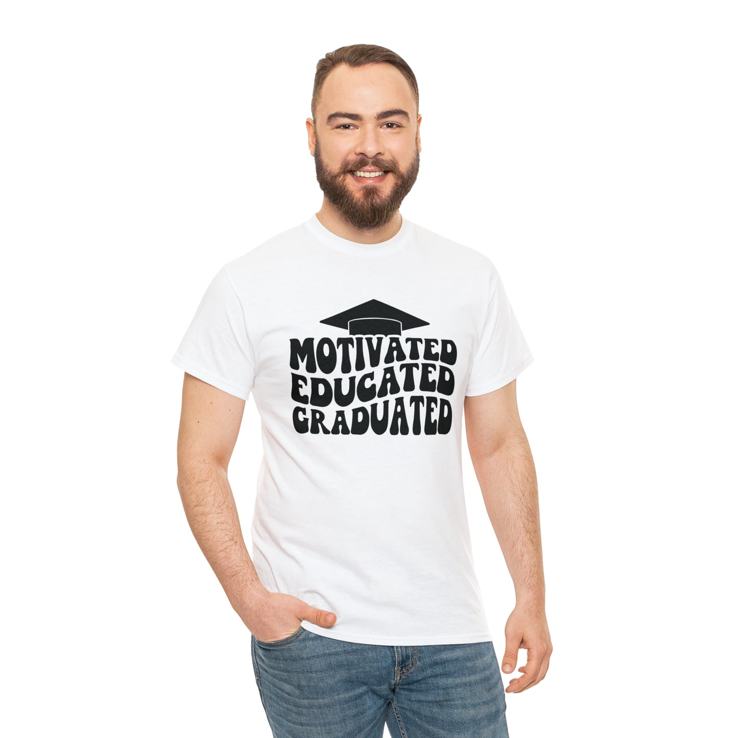 Motivated..Educated..Graduated Cotton Tee