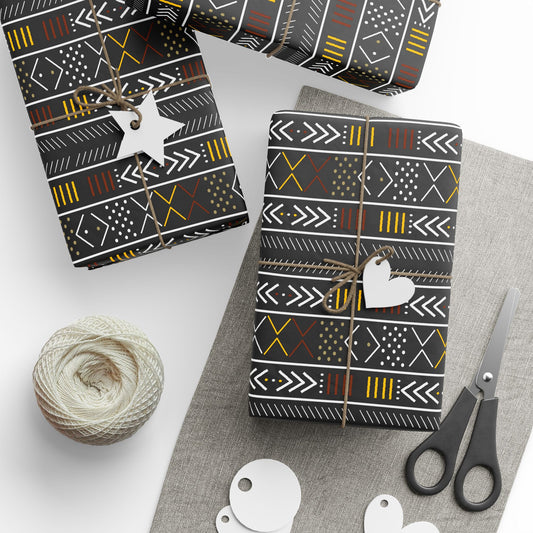 Wrapping Papers - Mudcloth Inspired African Afrocentric Craft Paper