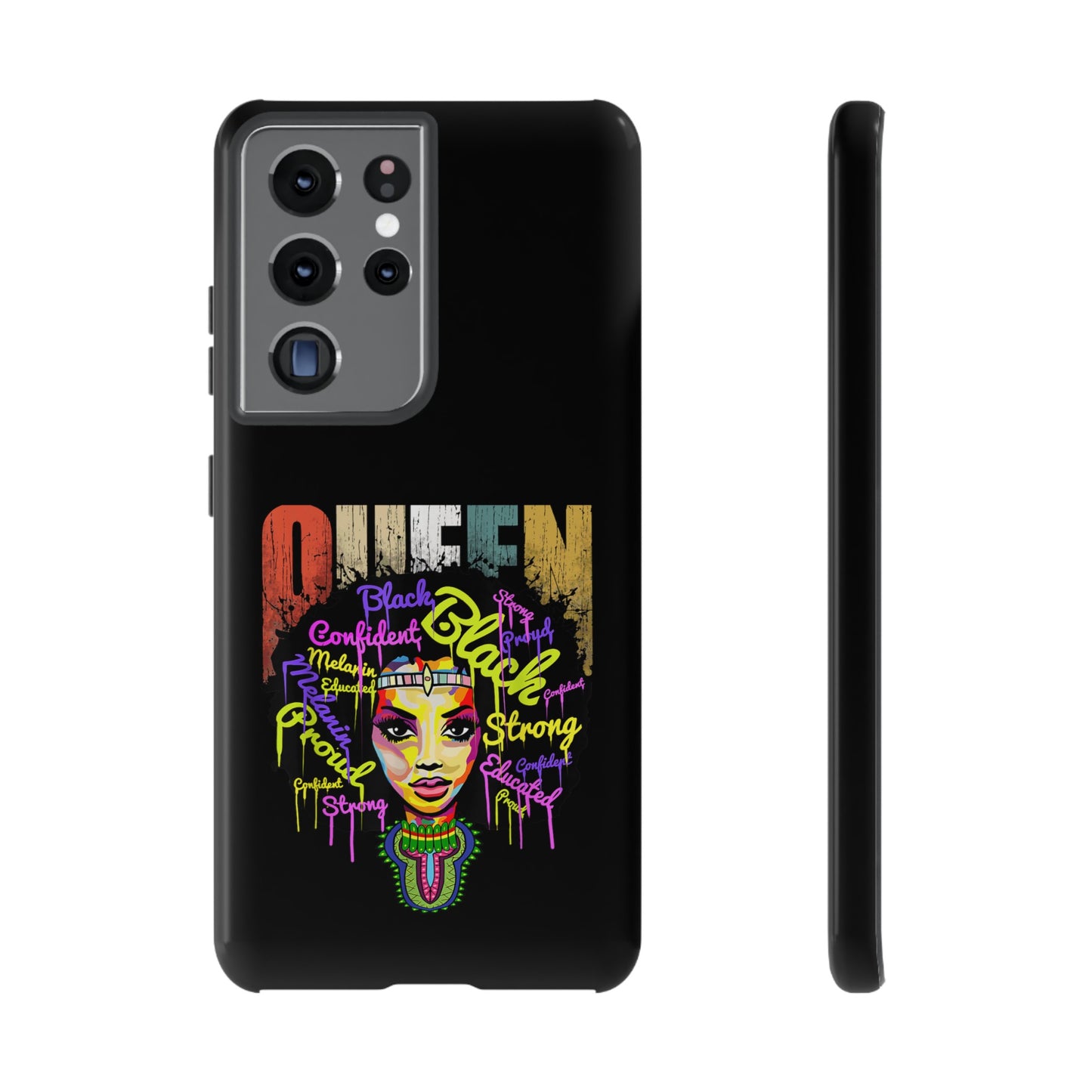 Black Queen Samsung Tough Cases | African Samsung Case | Afrocentric Samsung Case | Ankara Samsung Phone Case