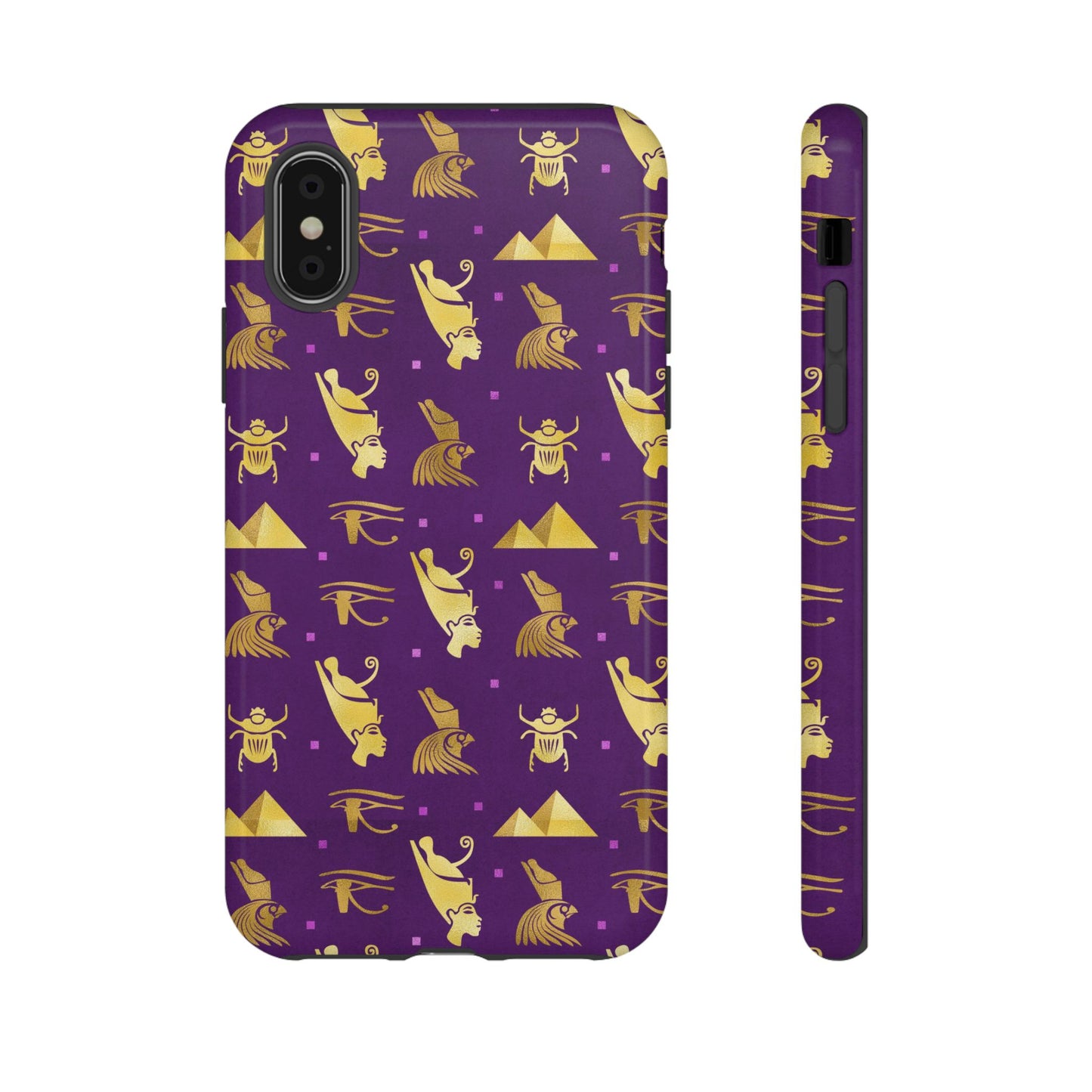 Purple and Gold Egyptian iPhone Tough Cases | Egyptian iPhone Case | Afrocentric iPhone Case