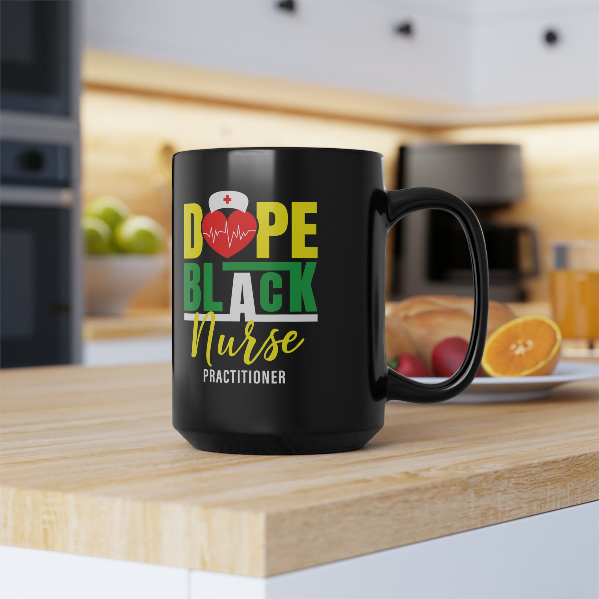 Dope Black Nurse Practitioner Mug, 15oz