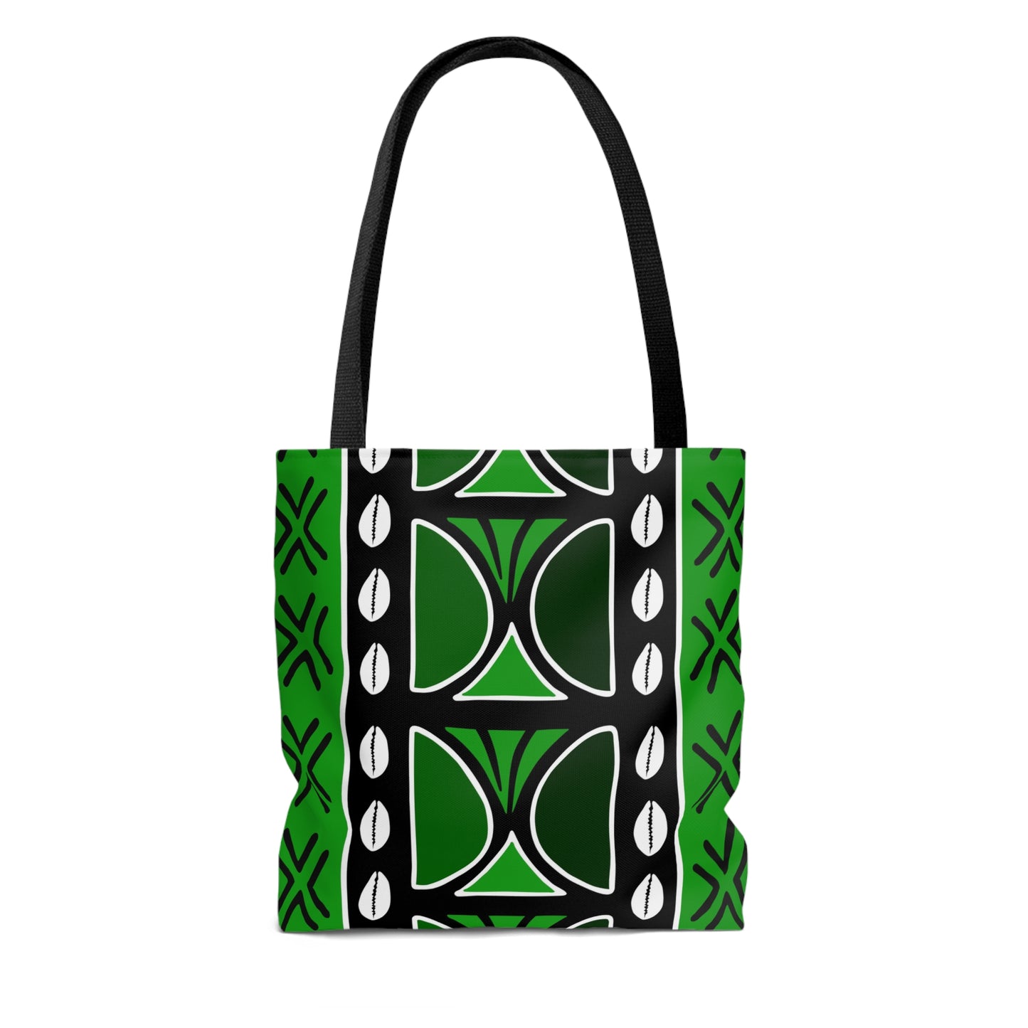 Green Mudcloth Inspired Tote Bag