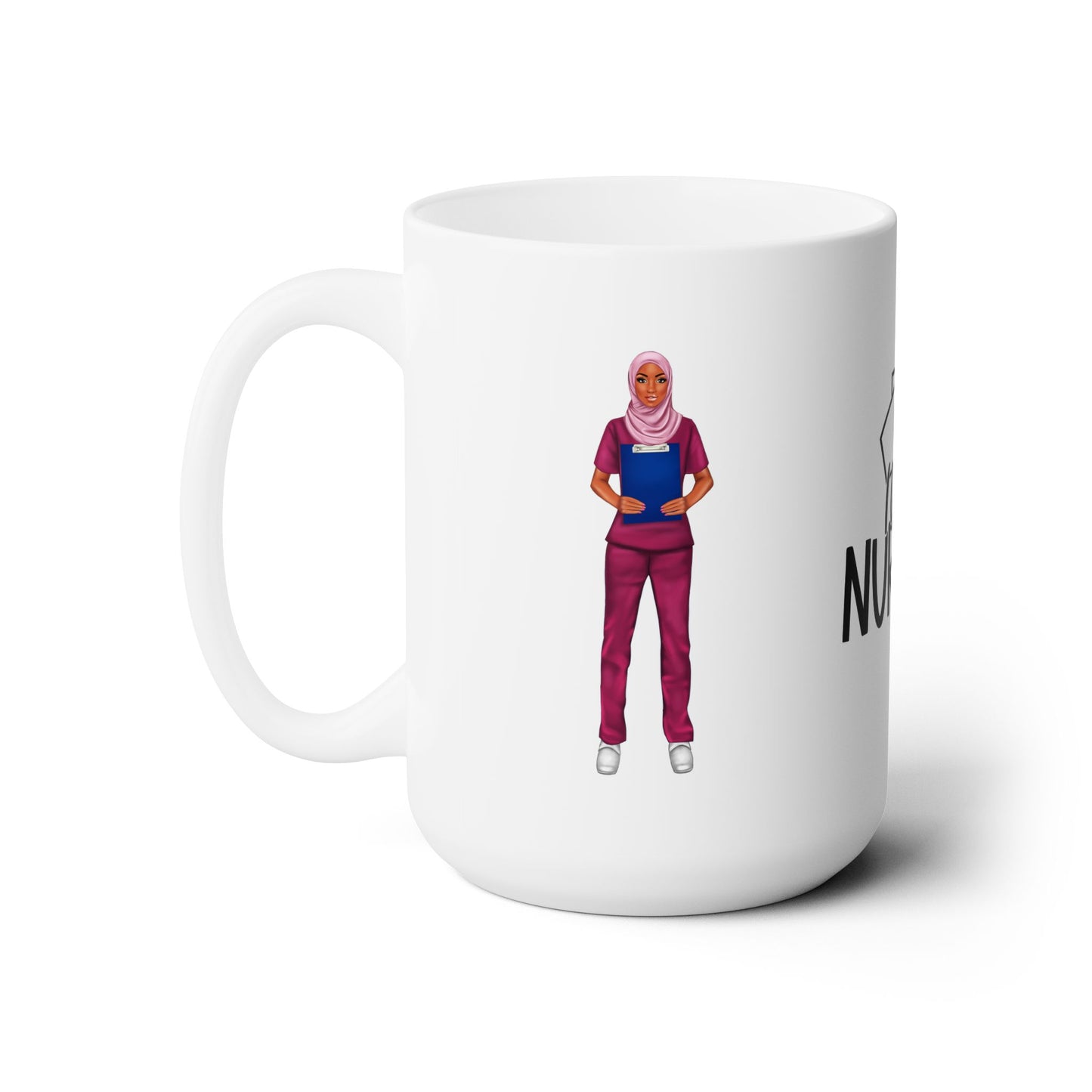 I Love Nursing Muslima Ceramic Mug 15oz ( Personalize It )