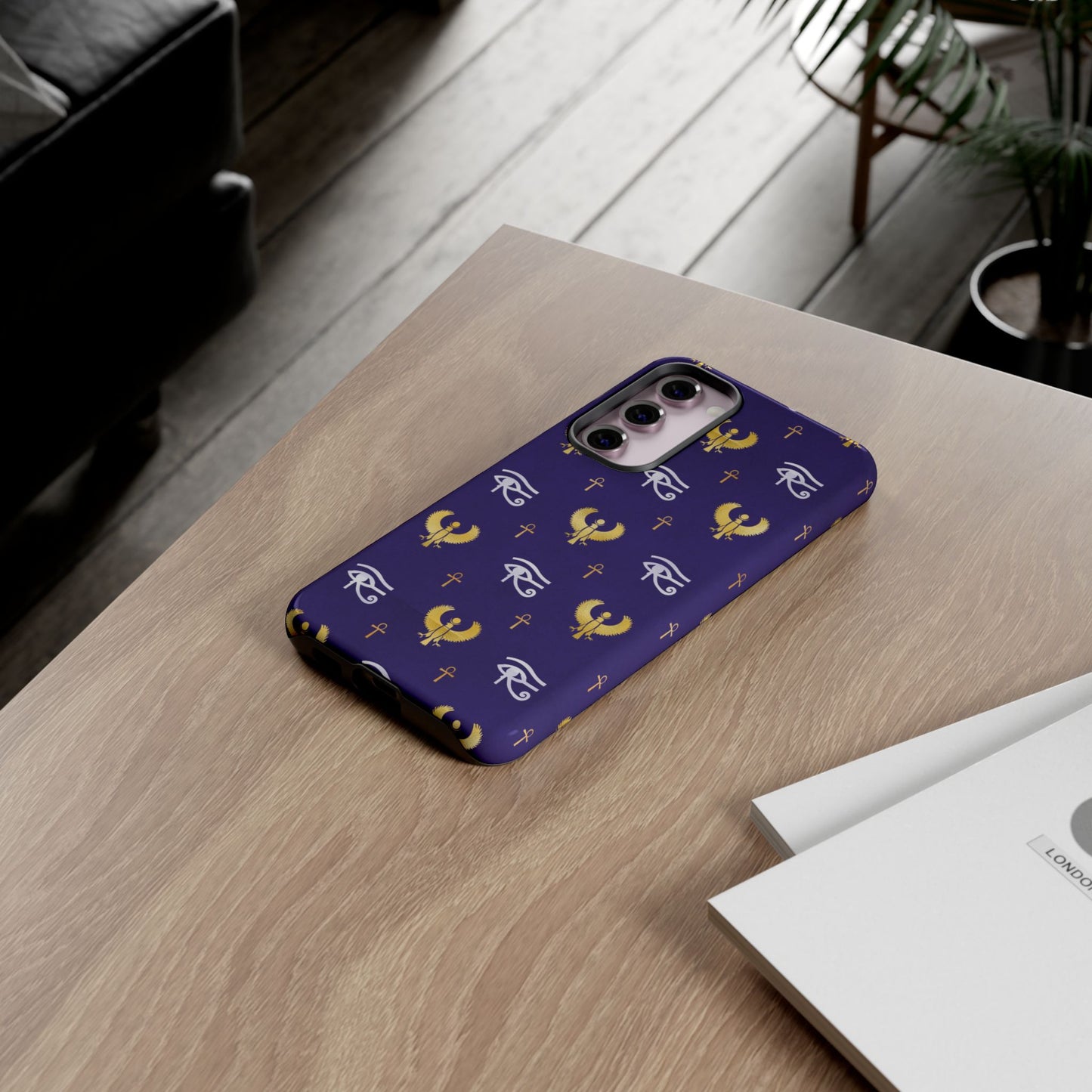 Blue Gold Egyptian Samsung Tough Cases | African Samsung Case | Afrocentric Samsung Case | Egyptian Samsung Case