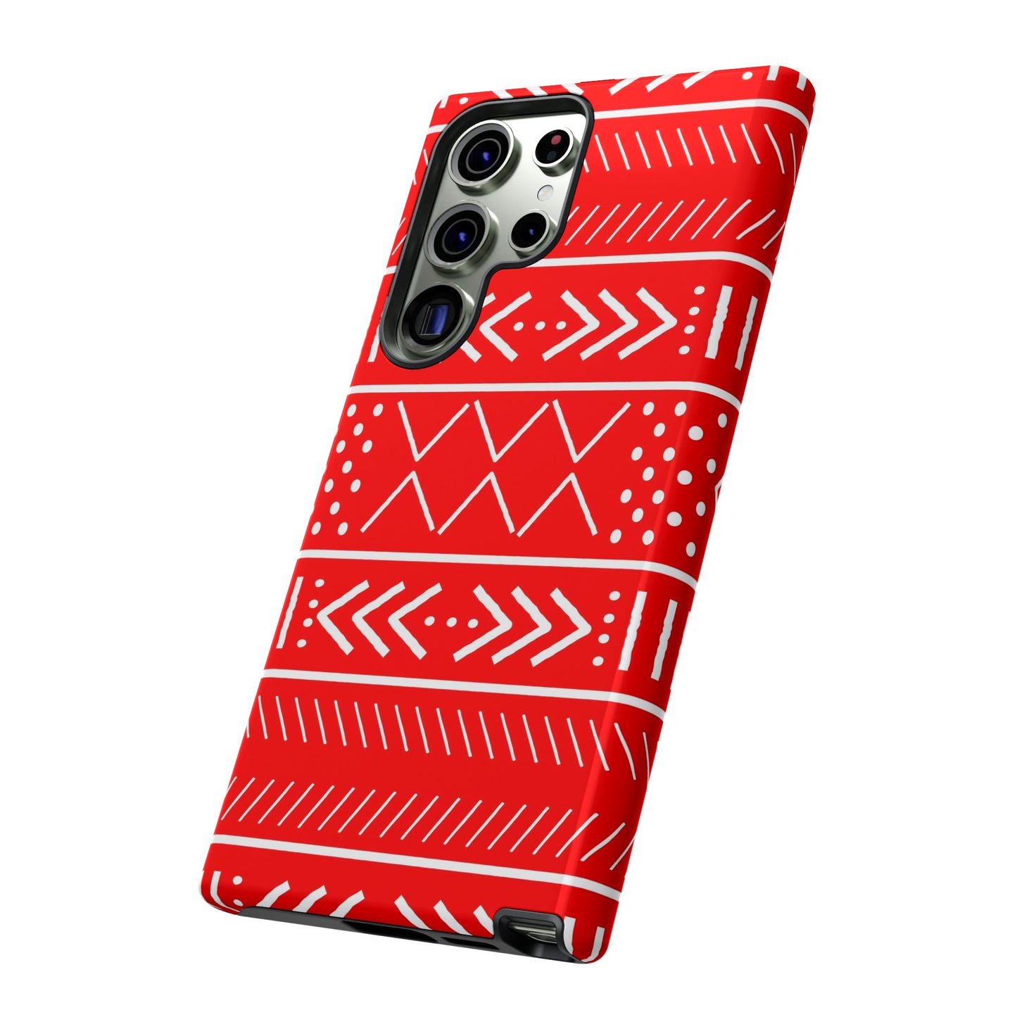 Red and White Mudcloth Samsung Tough Cases | African Samsung Case | Afrocentric Samsung Case | Mudcloth Samsung Case
