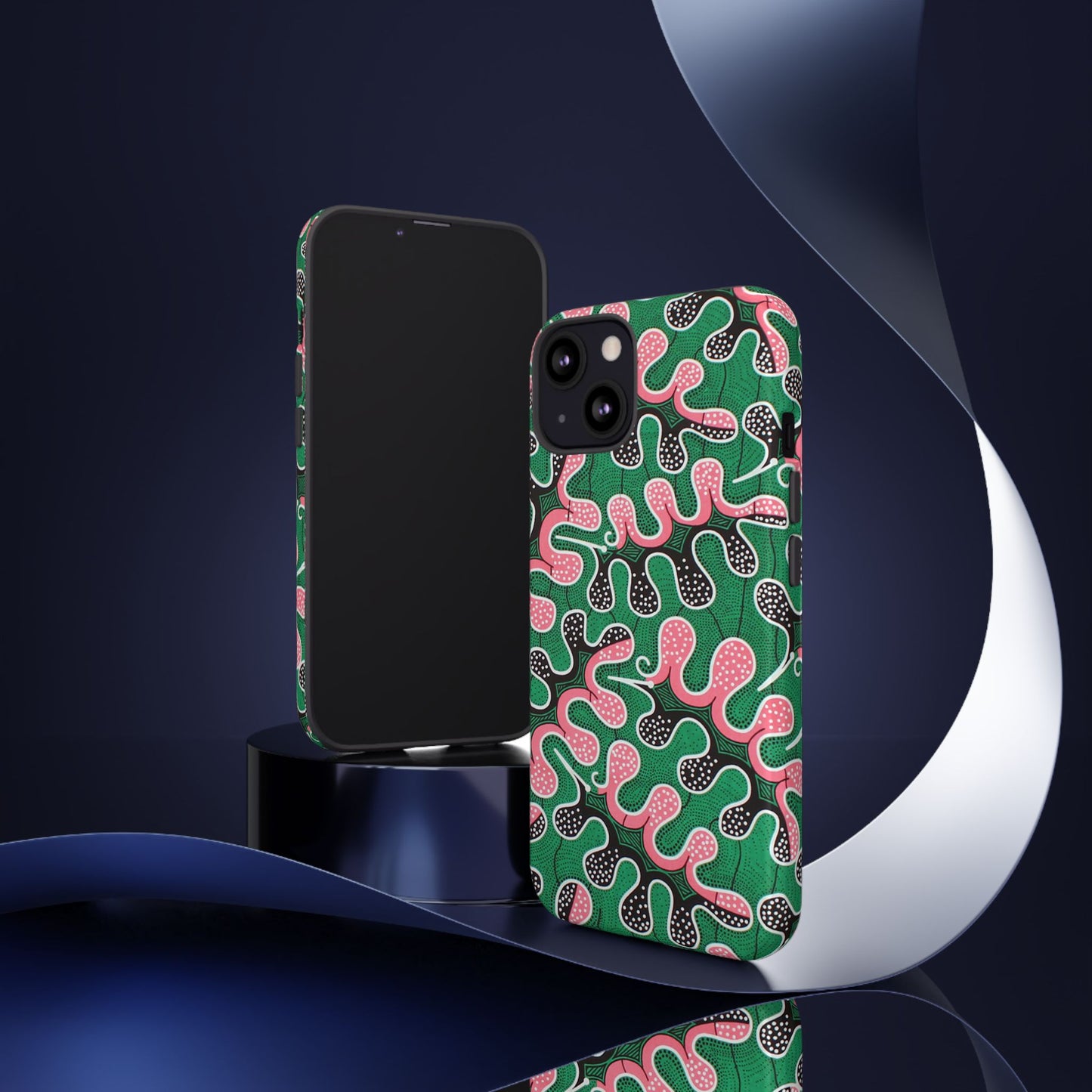 Green Pink iPhone Tough Cases | Ankara iPhone Case | Afrocentric iPhone Case