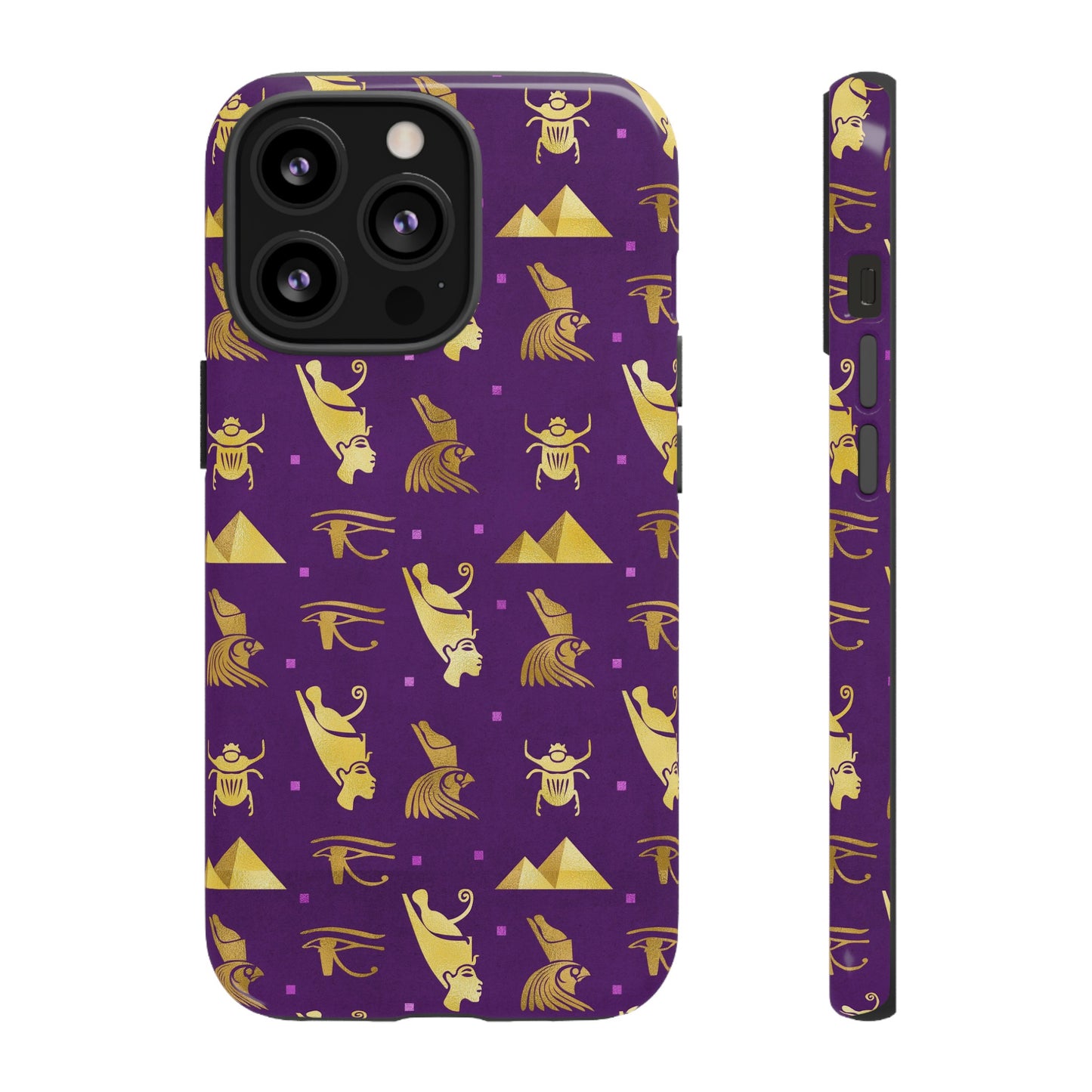 Purple and Gold Egyptian iPhone Tough Cases | Egyptian iPhone Case | Afrocentric iPhone Case